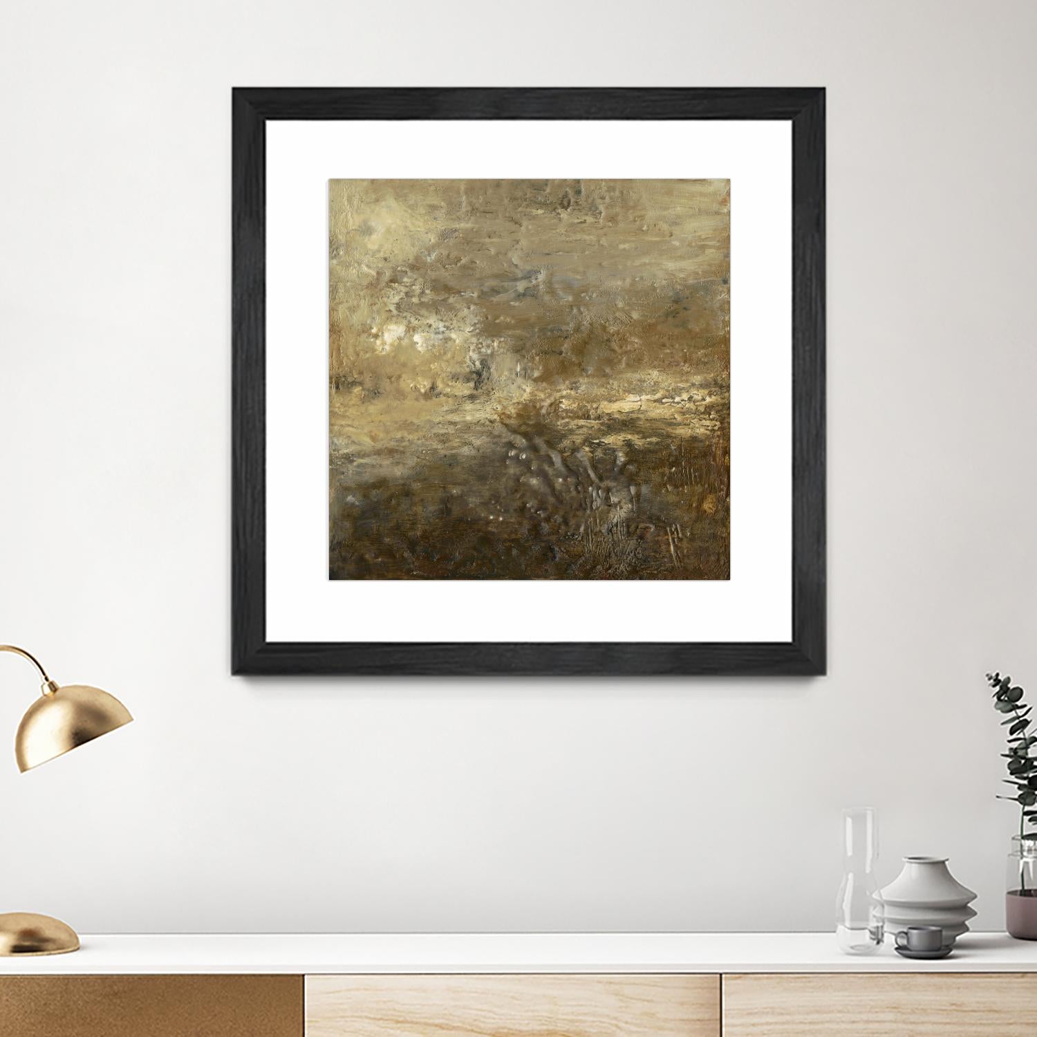 Quiet Marsh II by Sharon Gordon on GIANT ART - brown abstract