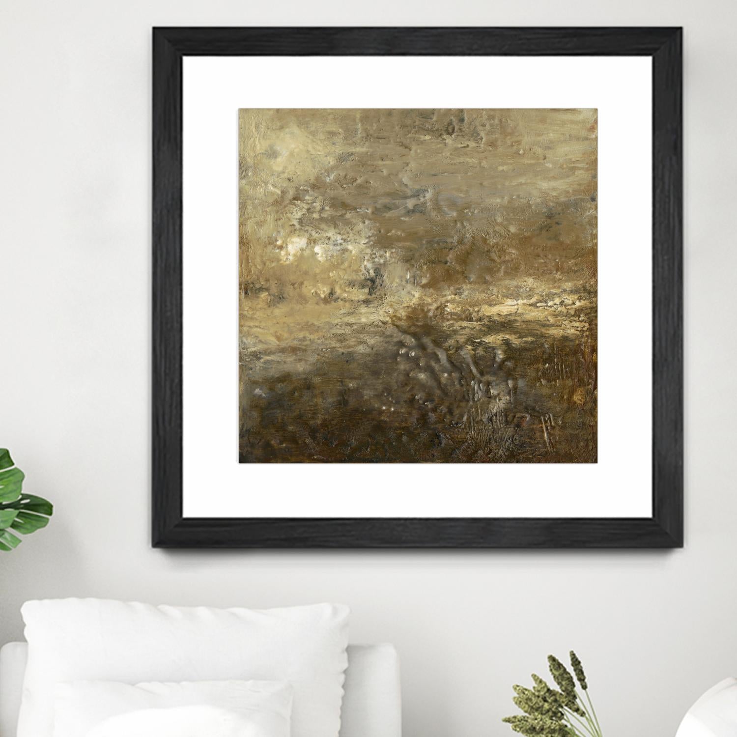 Quiet Marsh II by Sharon Gordon on GIANT ART - brown abstract