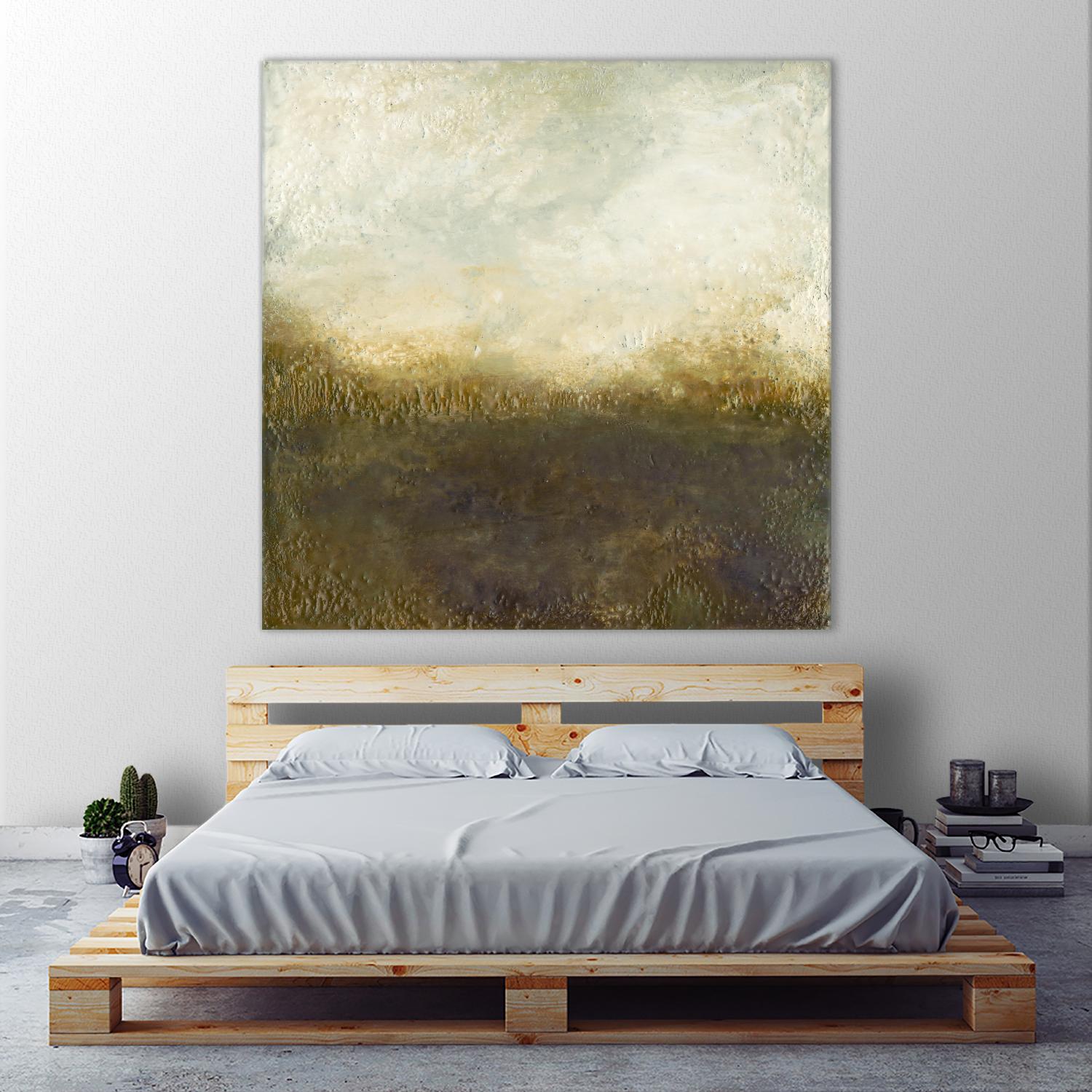 Quiet Marsh III by Sharon Gordon on GIANT ART - brown abstract