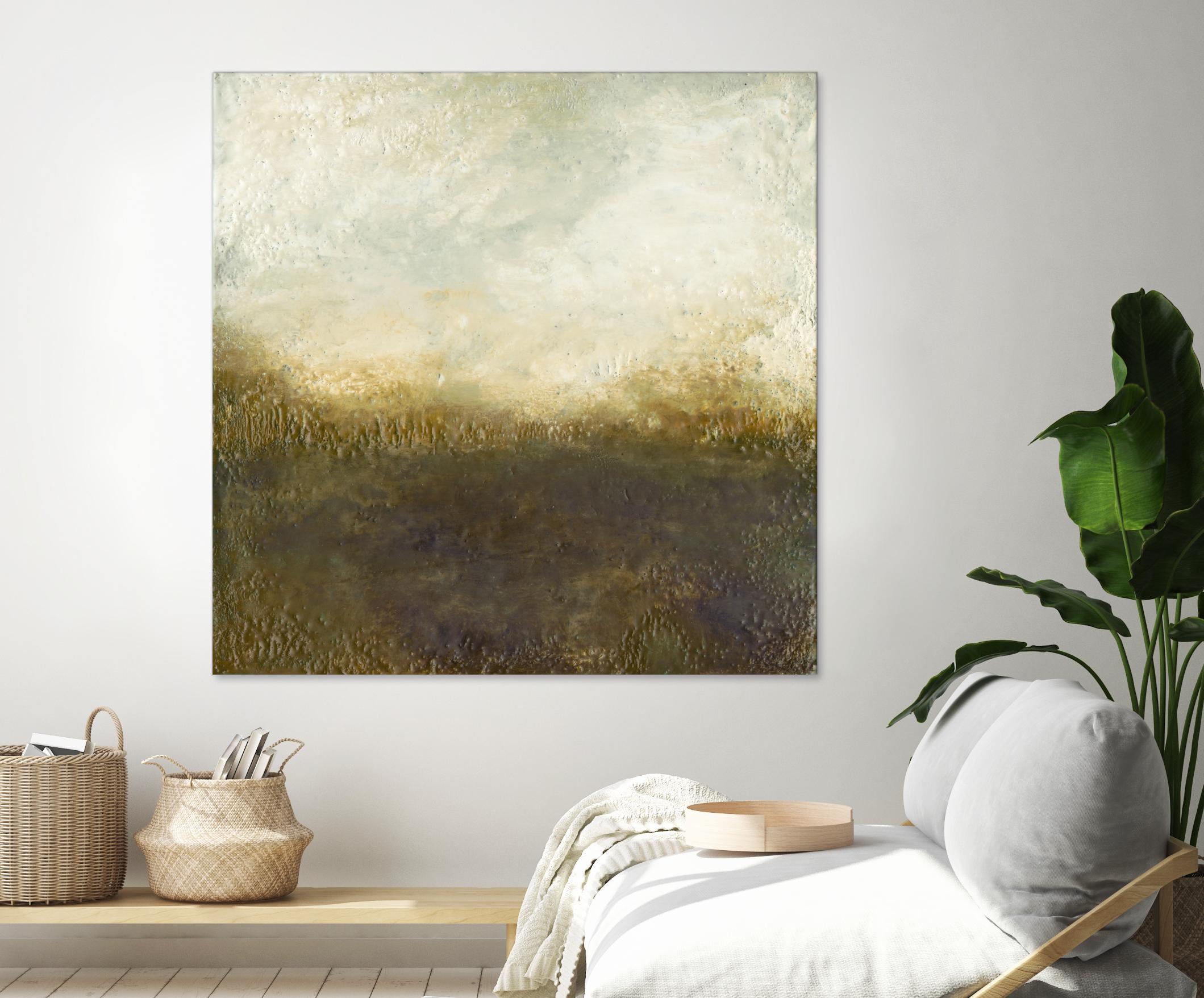 Quiet Marsh III by Sharon Gordon on GIANT ART - brown abstract