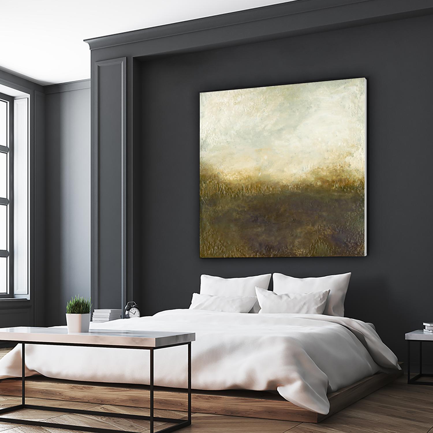 Quiet Marsh III by Sharon Gordon on GIANT ART - brown abstract