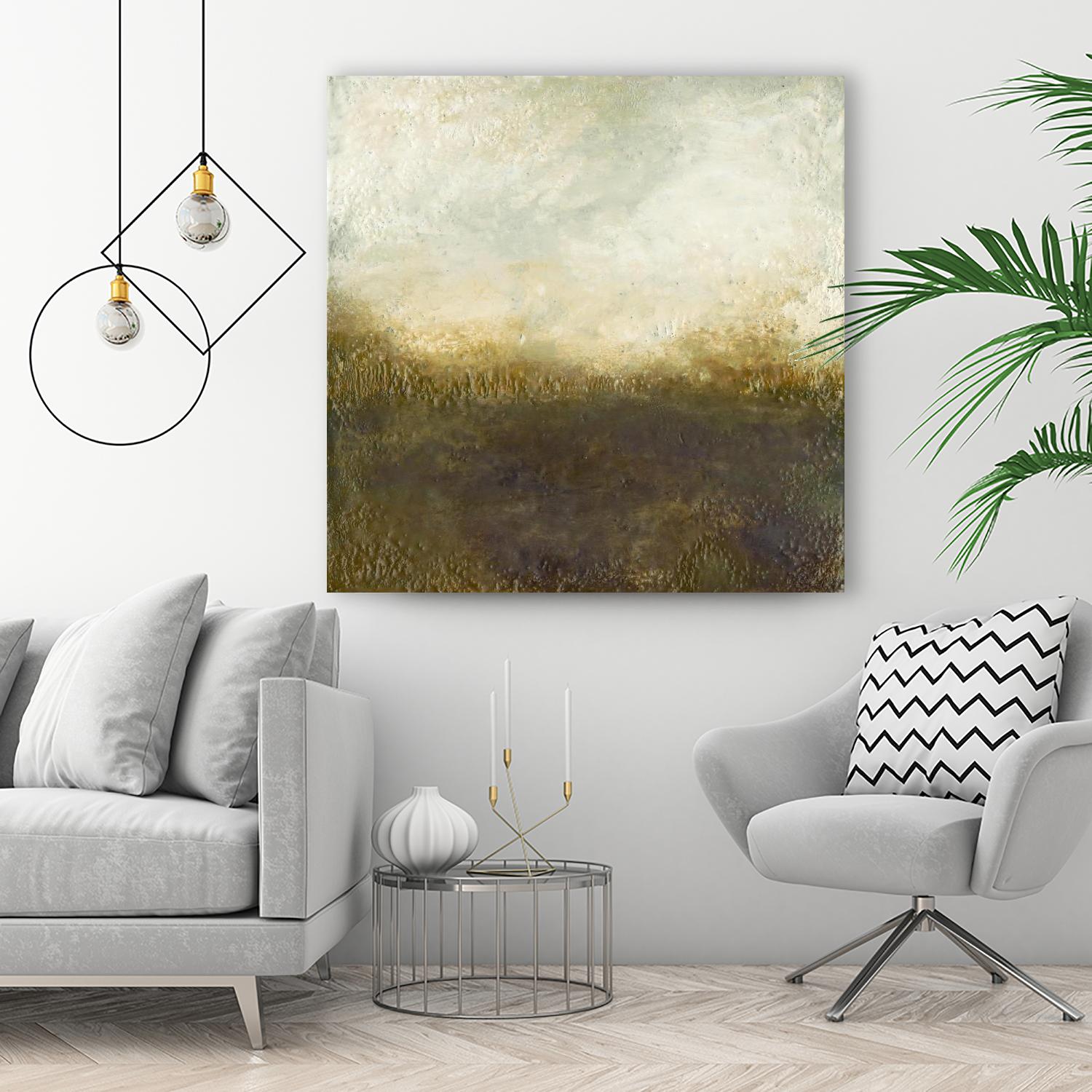 Quiet Marsh III by Sharon Gordon on GIANT ART - brown abstract