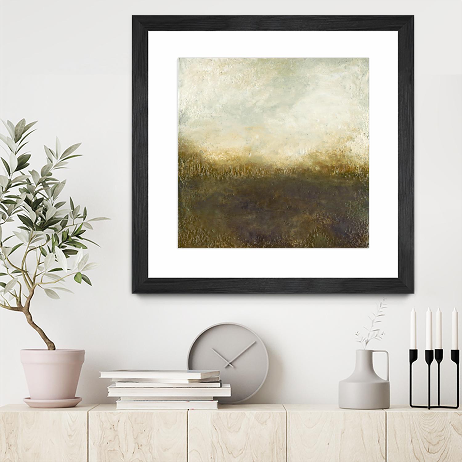 Quiet Marsh III by Sharon Gordon on GIANT ART - brown abstract