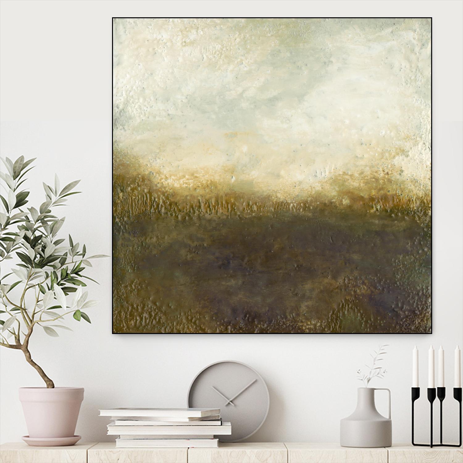 Quiet Marsh III by Sharon Gordon on GIANT ART - brown abstract