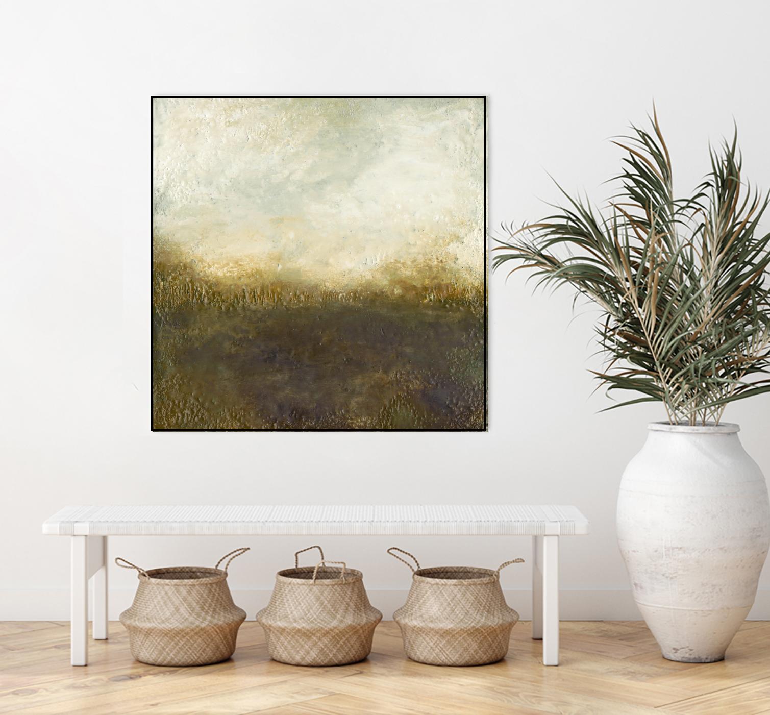 Quiet Marsh III by Sharon Gordon on GIANT ART - brown abstract