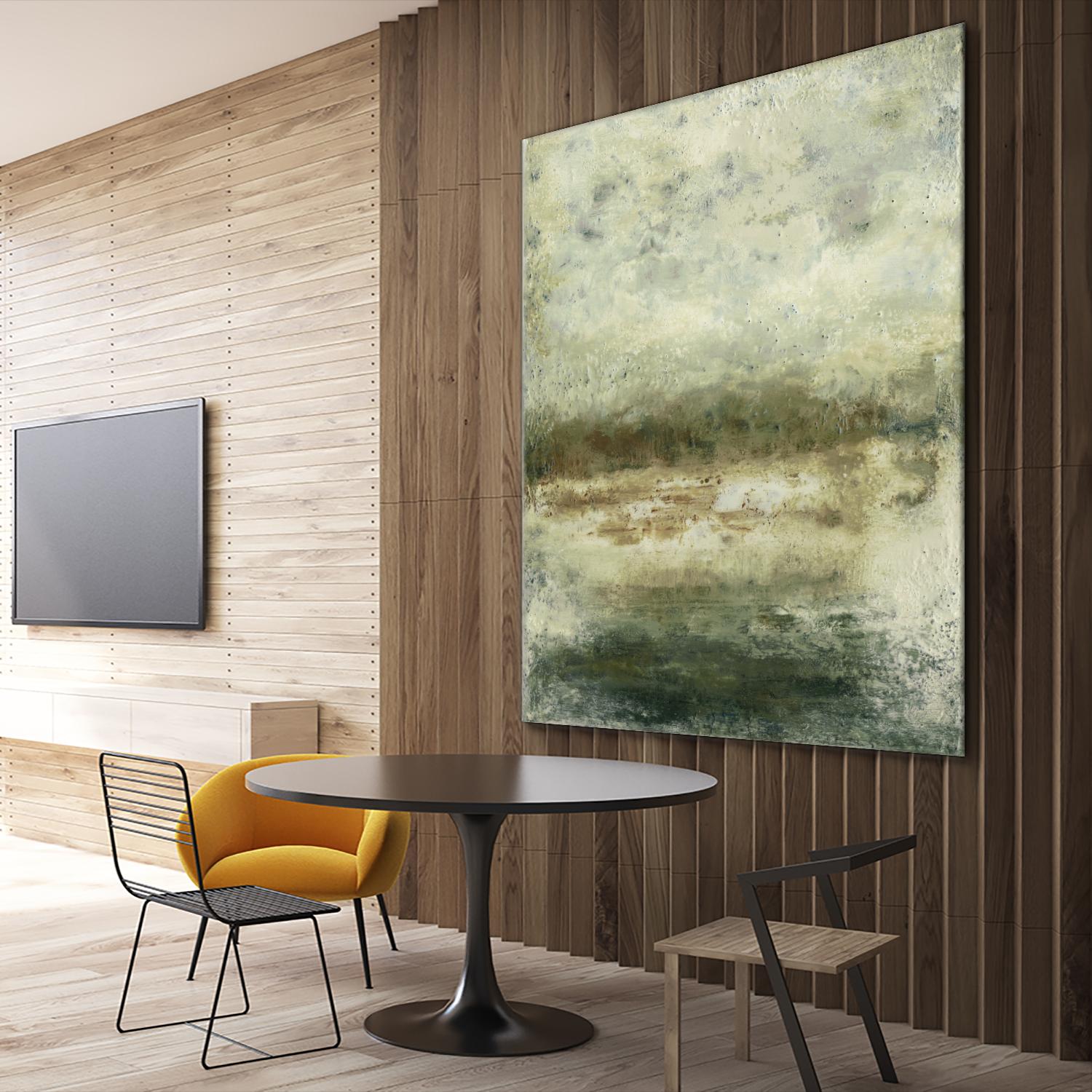 Quiet Marsh IV by Sharon Gordon on GIANT ART - green abstract