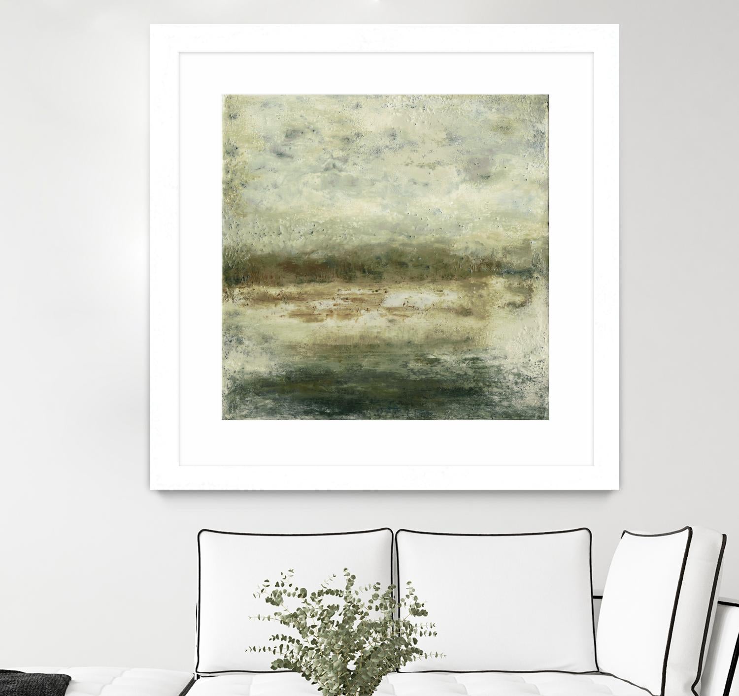 Quiet Marsh IV by Sharon Gordon on GIANT ART - green abstract