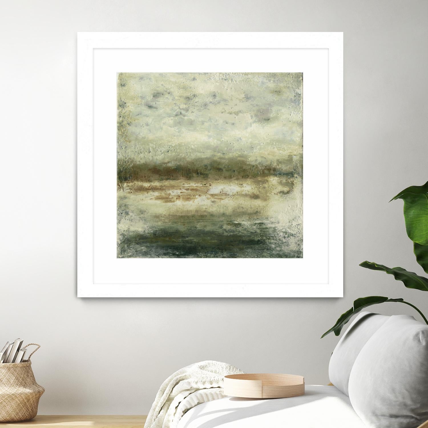 Quiet Marsh IV by Sharon Gordon on GIANT ART - green abstract