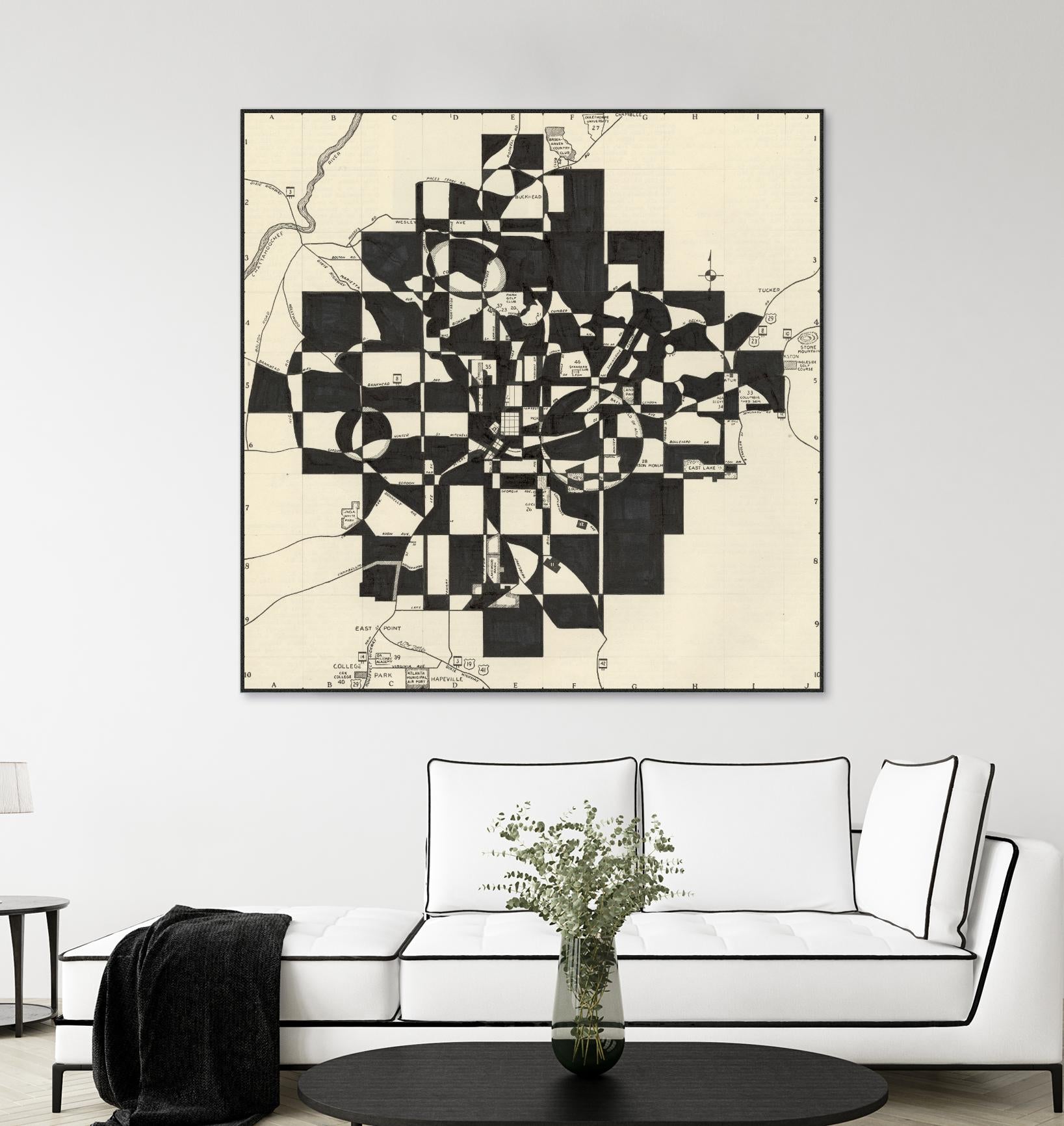 Modern Map of Atlanta by Nikki Galapon on GIANT ART - maps & flags