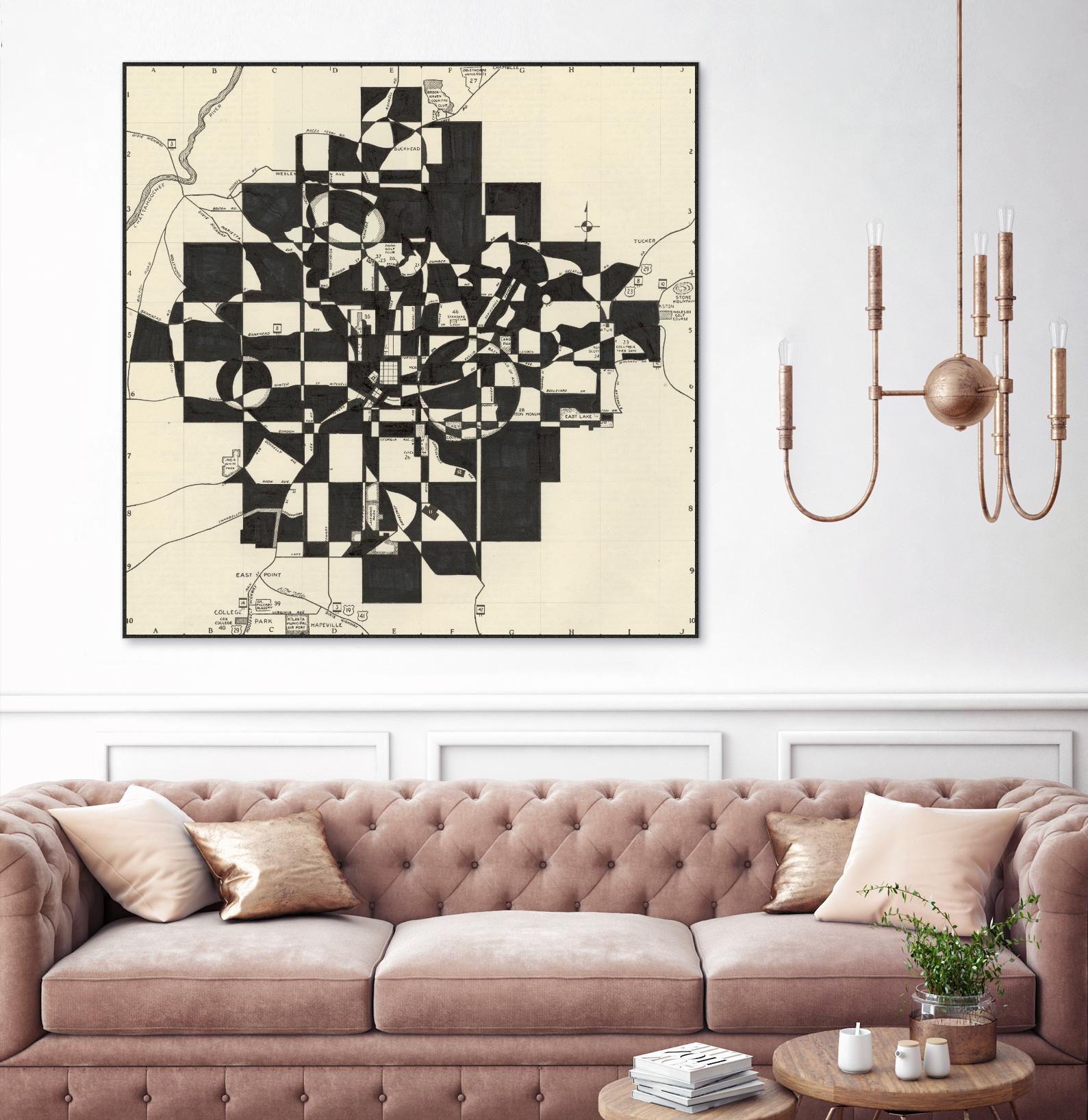 Modern Map of Atlanta by Nikki Galapon on GIANT ART - maps & flags