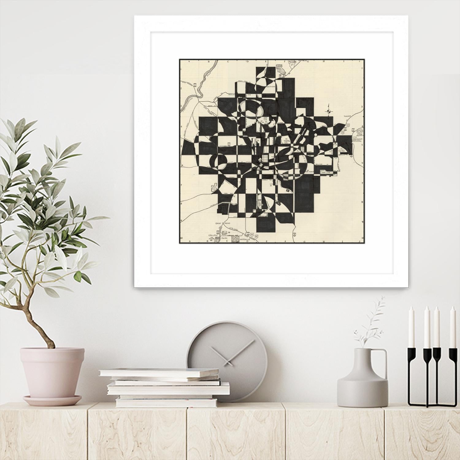 Modern Map of Atlanta by Nikki Galapon on GIANT ART - maps & flags