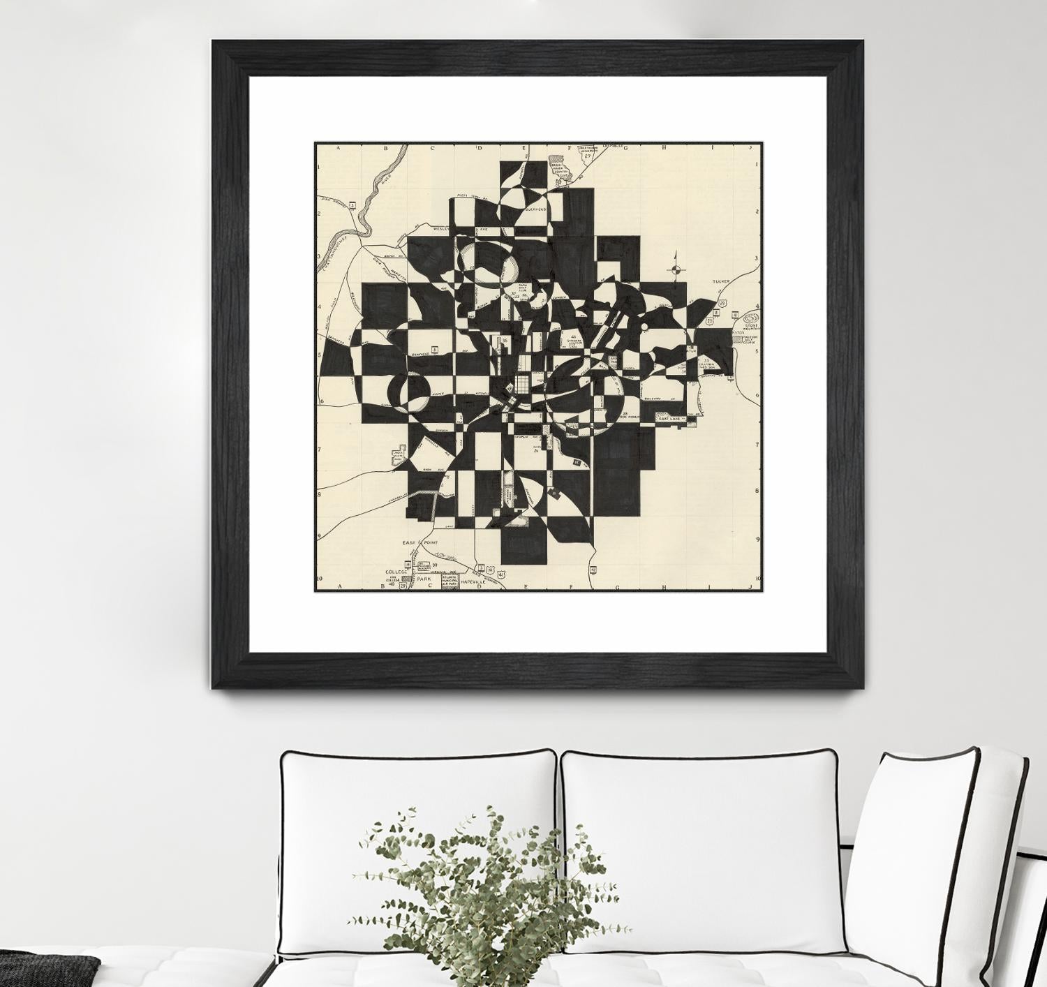 Modern Map of Atlanta by Nikki Galapon on GIANT ART - maps & flags