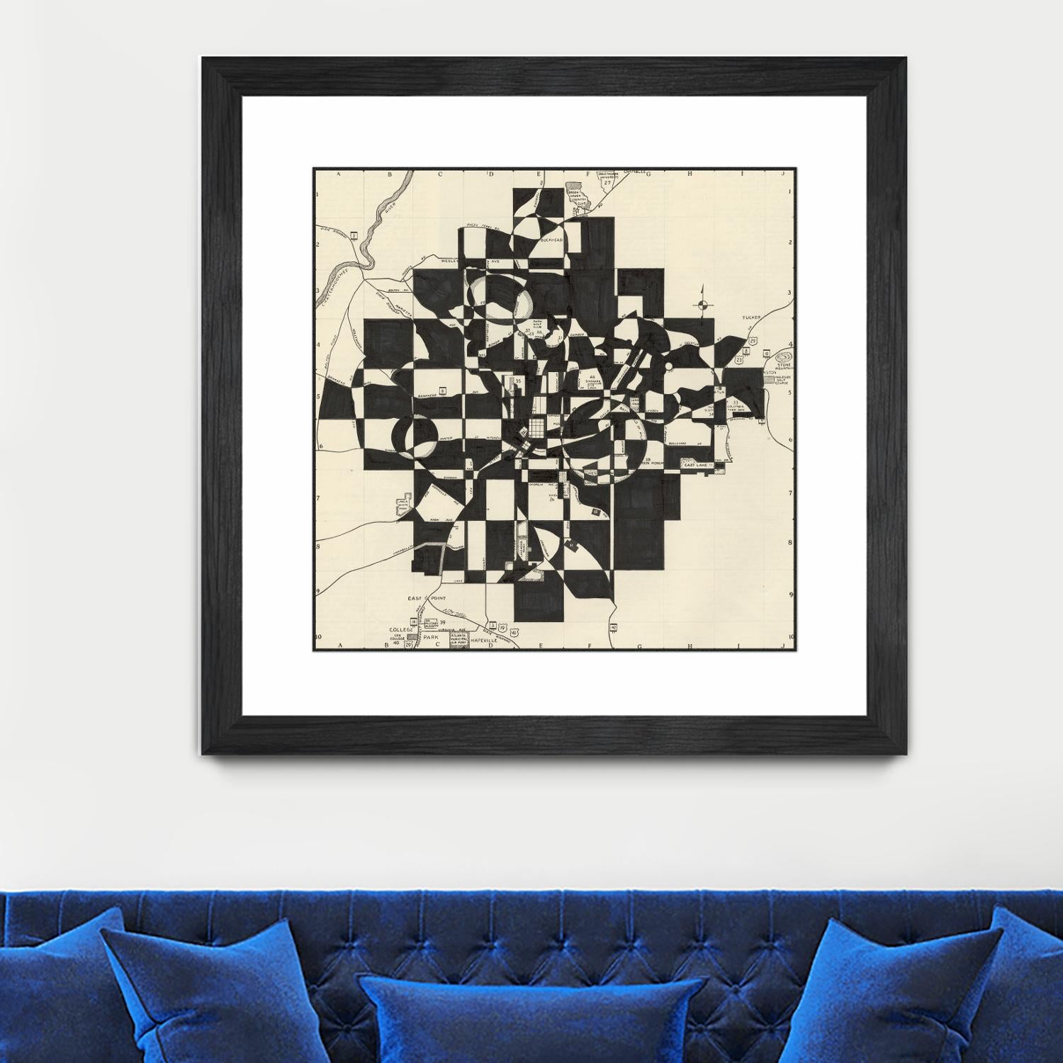 Modern Map of Atlanta by Nikki Galapon on GIANT ART - maps & flags