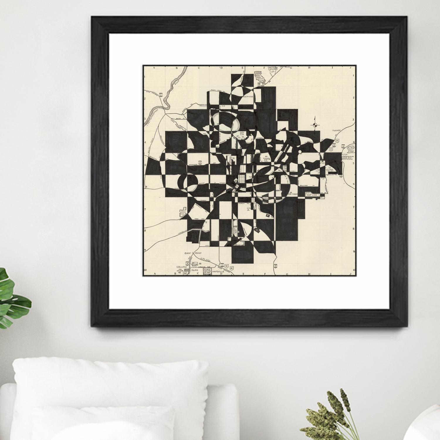 Modern Map of Atlanta by Nikki Galapon on GIANT ART - maps & flags