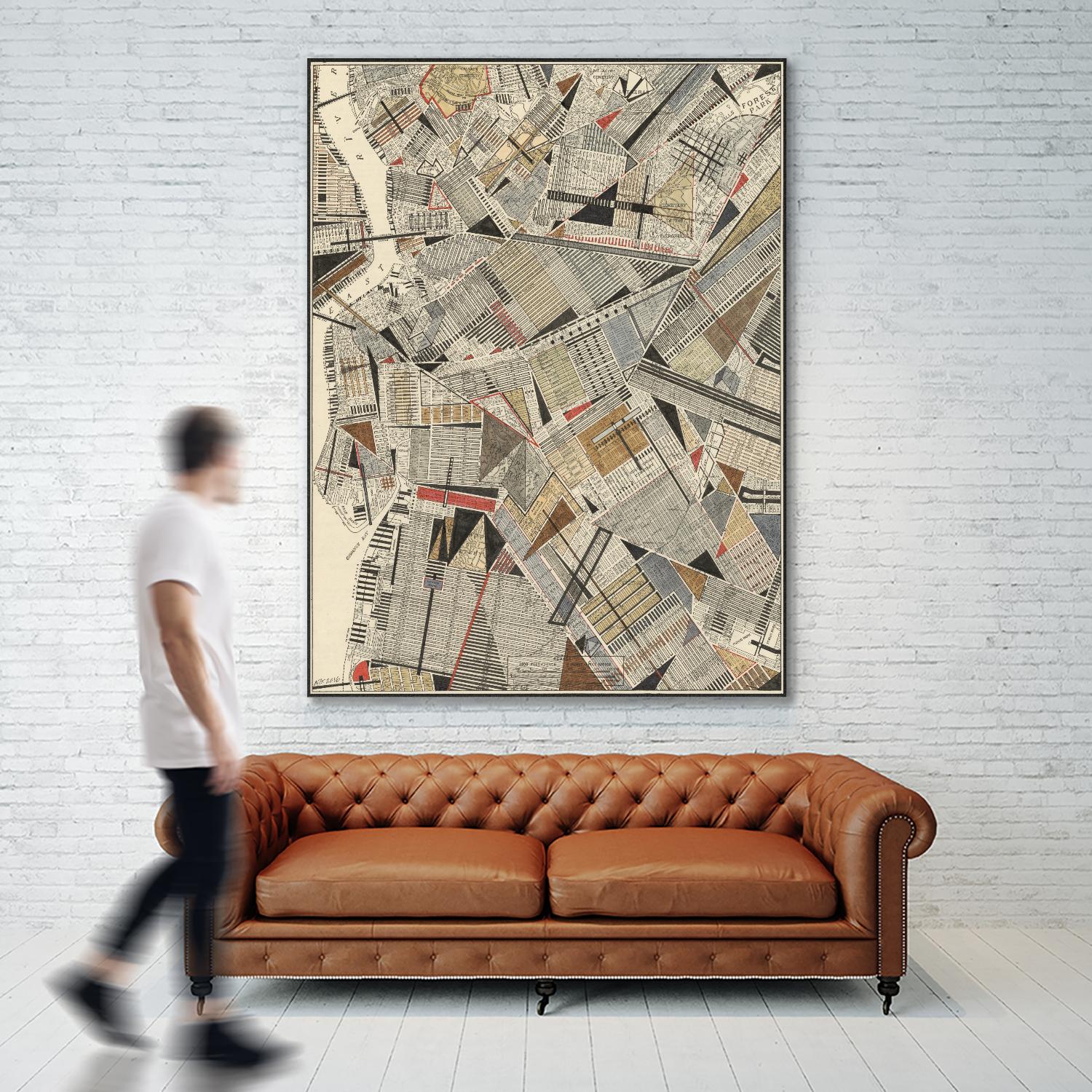 Modern Map of Brooklyn by Nikki Galapon on GIANT ART - maps & flags