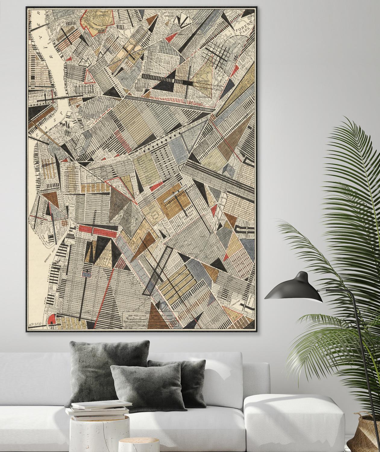 Modern Map of Brooklyn by Nikki Galapon on GIANT ART - maps & flags