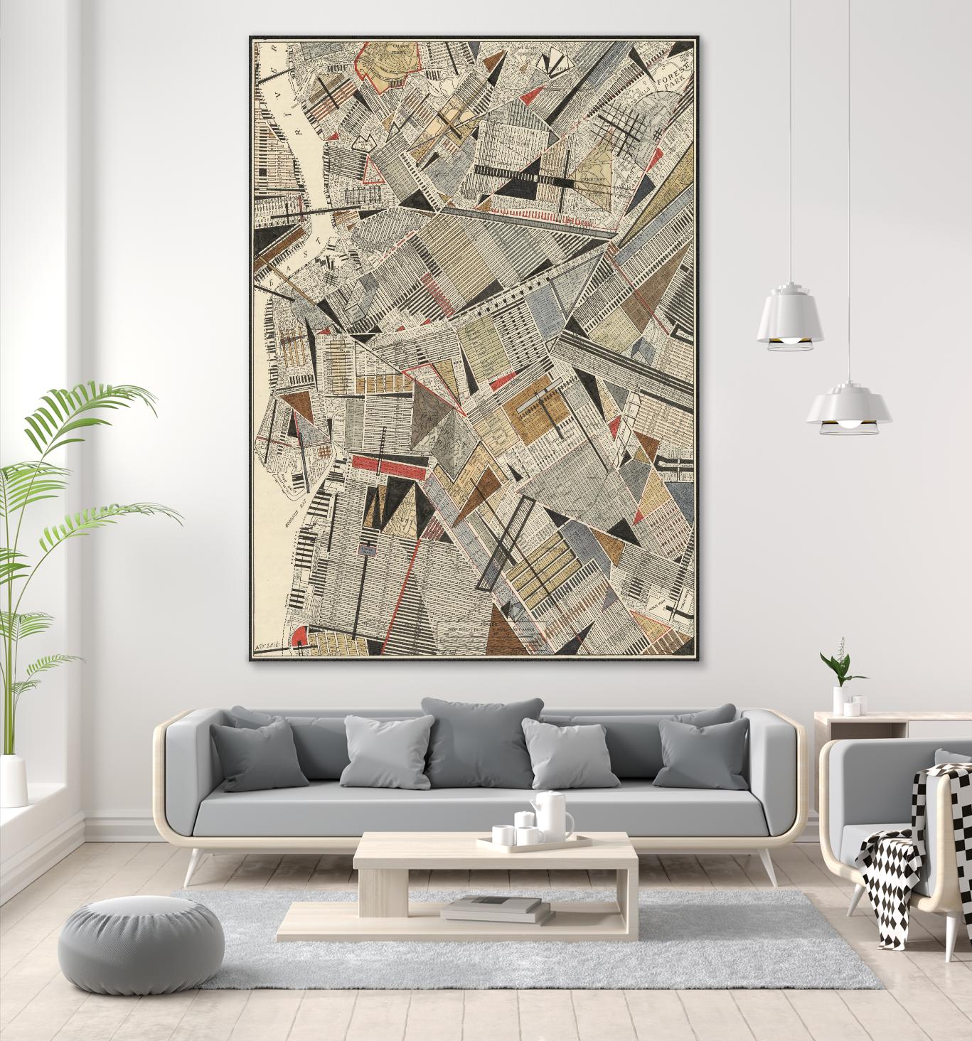 Modern Map of Brooklyn by Nikki Galapon on GIANT ART - maps & flags