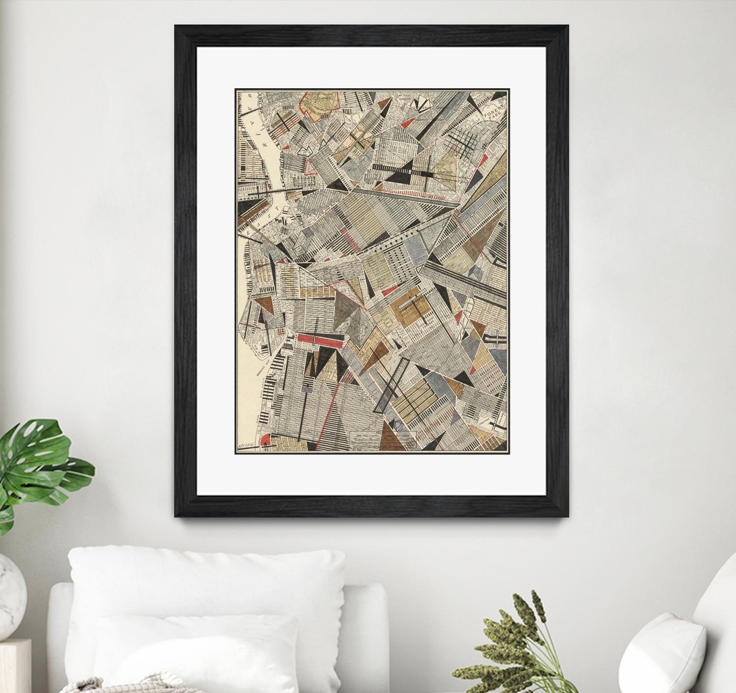Modern Map of Brooklyn by Nikki Galapon on GIANT ART - maps & flags