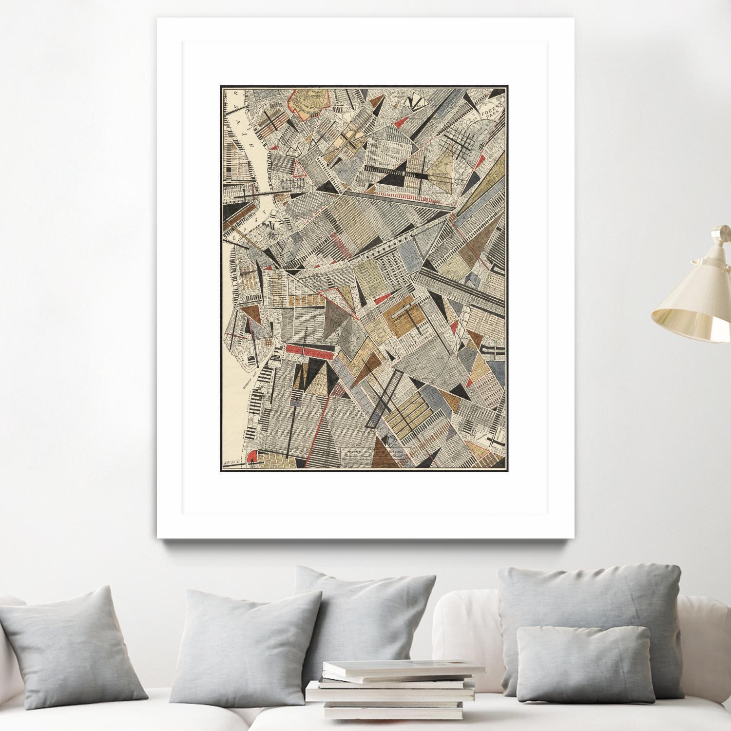 Modern Map of Brooklyn by Nikki Galapon on GIANT ART - maps & flags