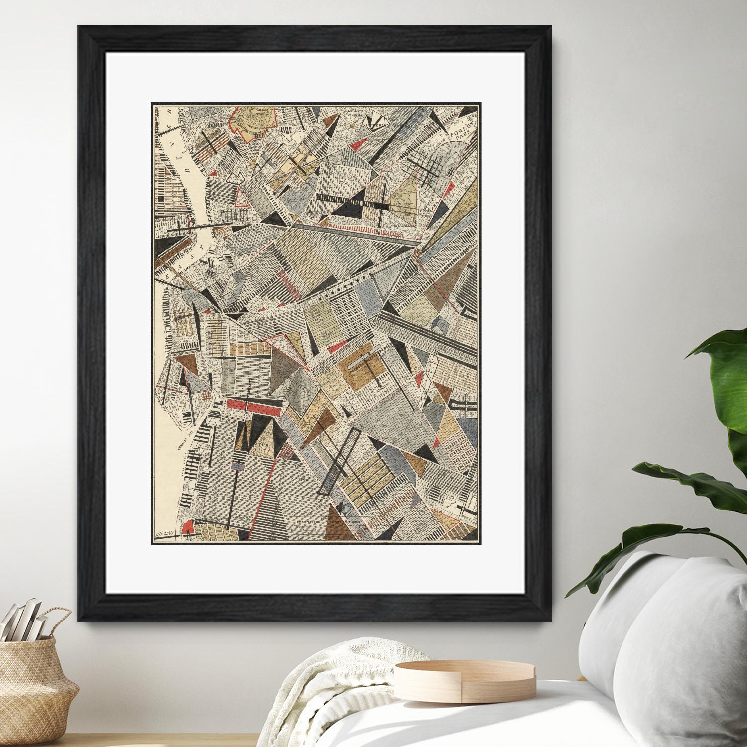 Modern Map of Brooklyn by Nikki Galapon on GIANT ART - maps & flags