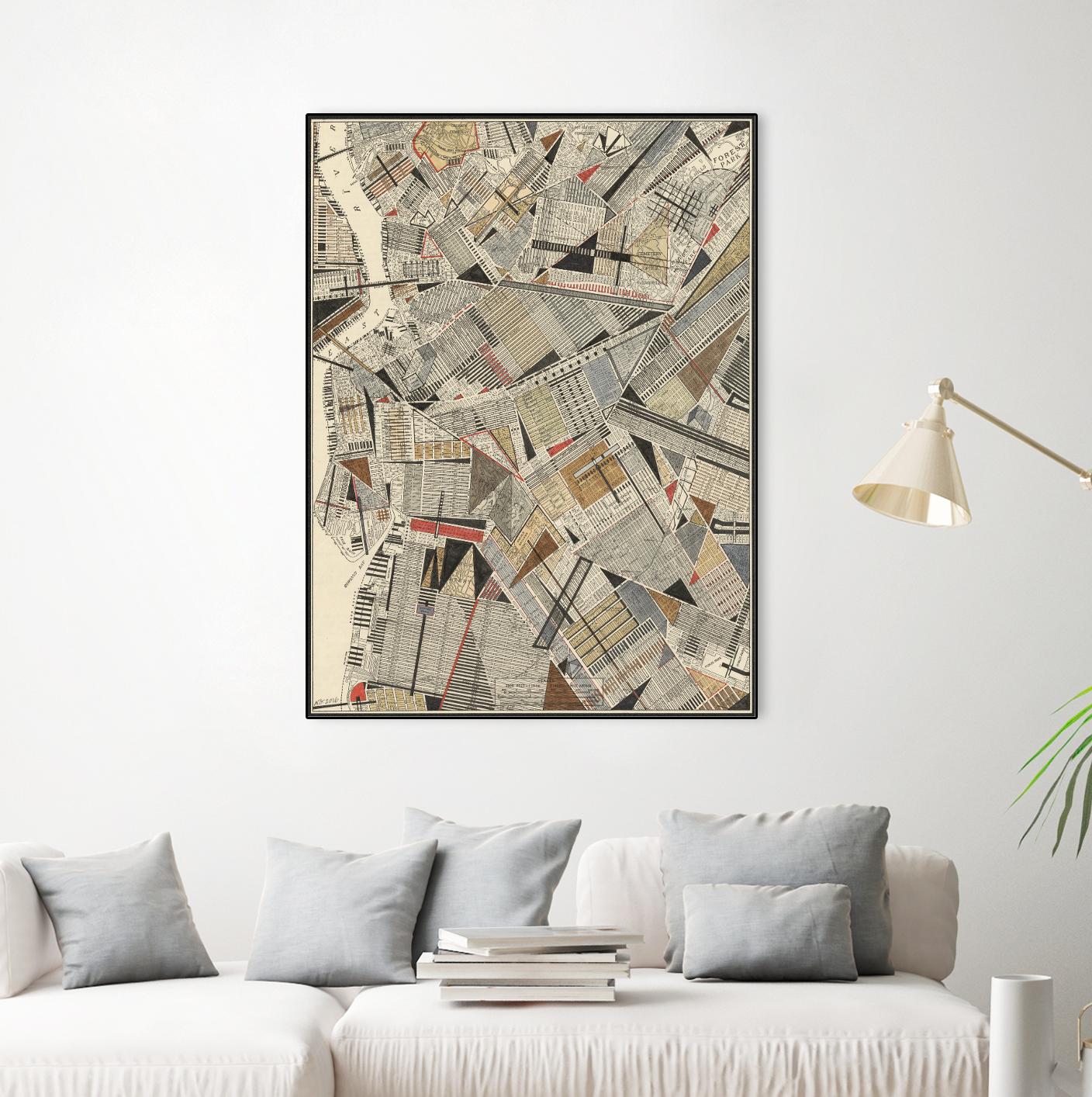 Modern Map of Brooklyn by Nikki Galapon on GIANT ART - maps & flags