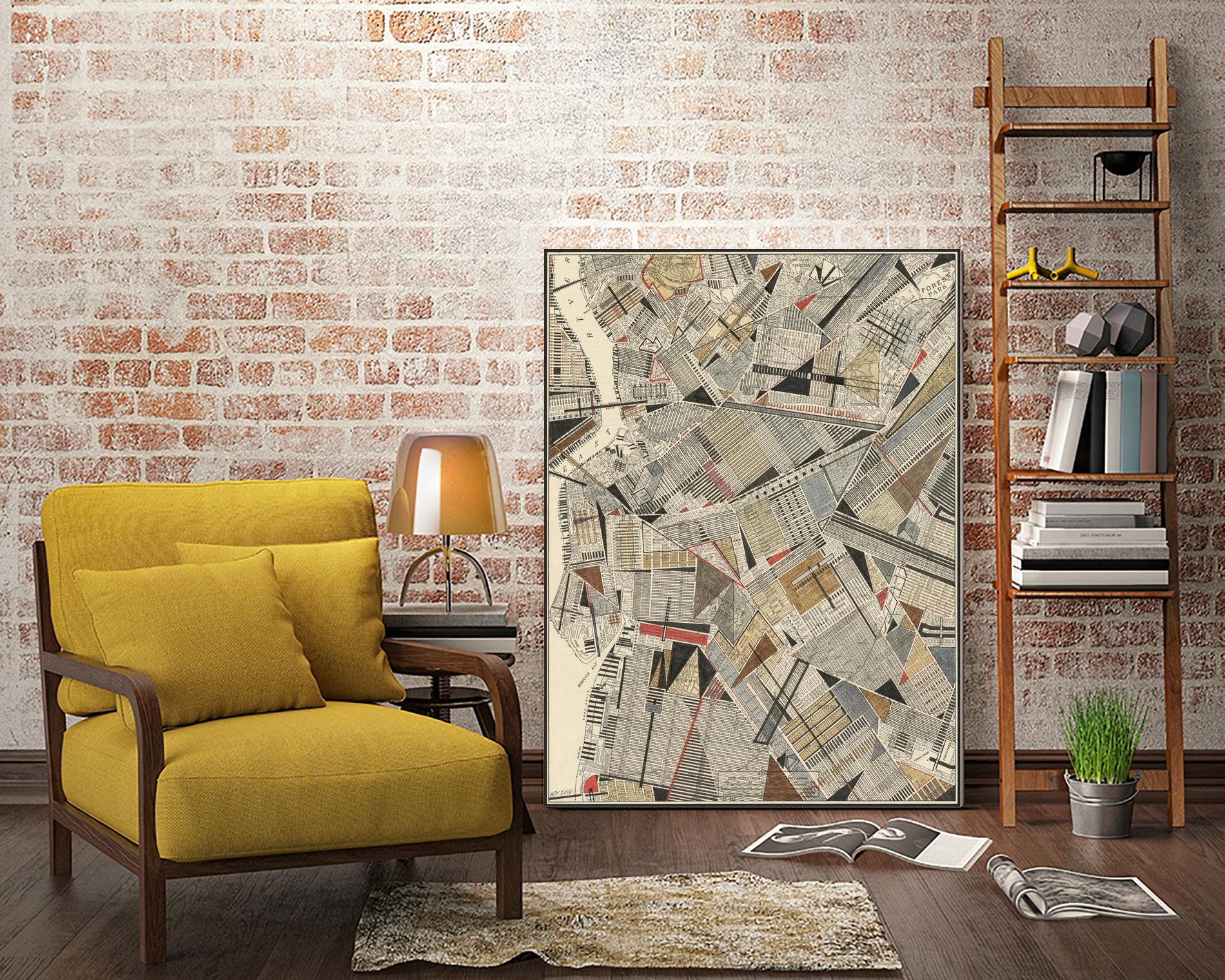 Modern Map of Brooklyn by Nikki Galapon on GIANT ART - maps & flags