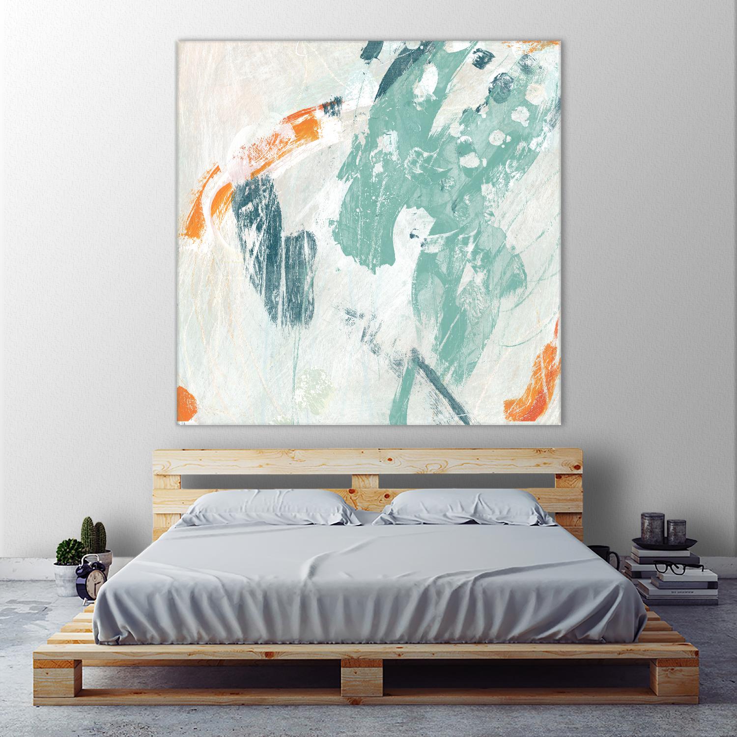 Current Synergy I by June Erica Vess on GIANT ART - green abstract