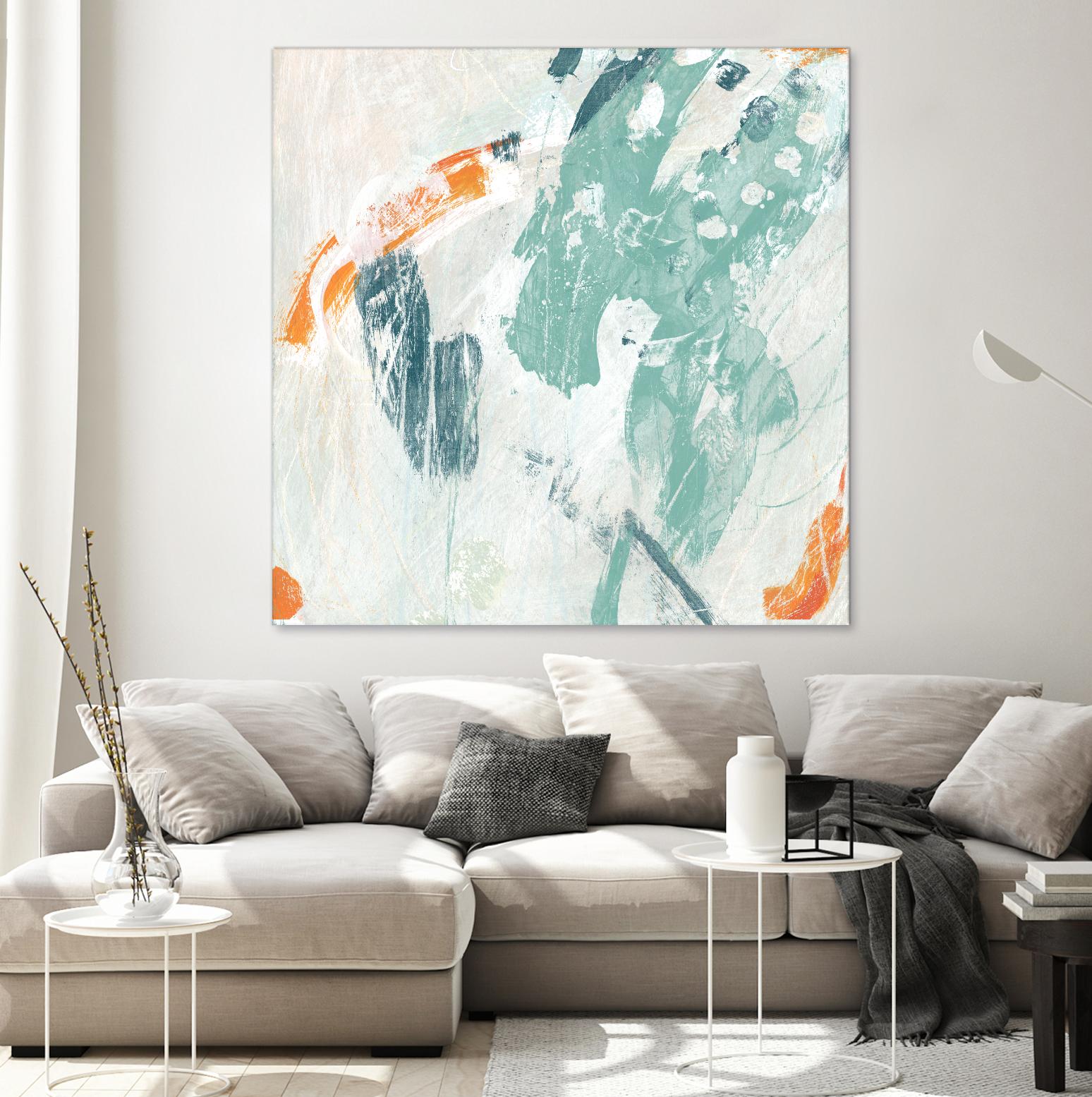 Current Synergy I by June Erica Vess on GIANT ART - green abstract