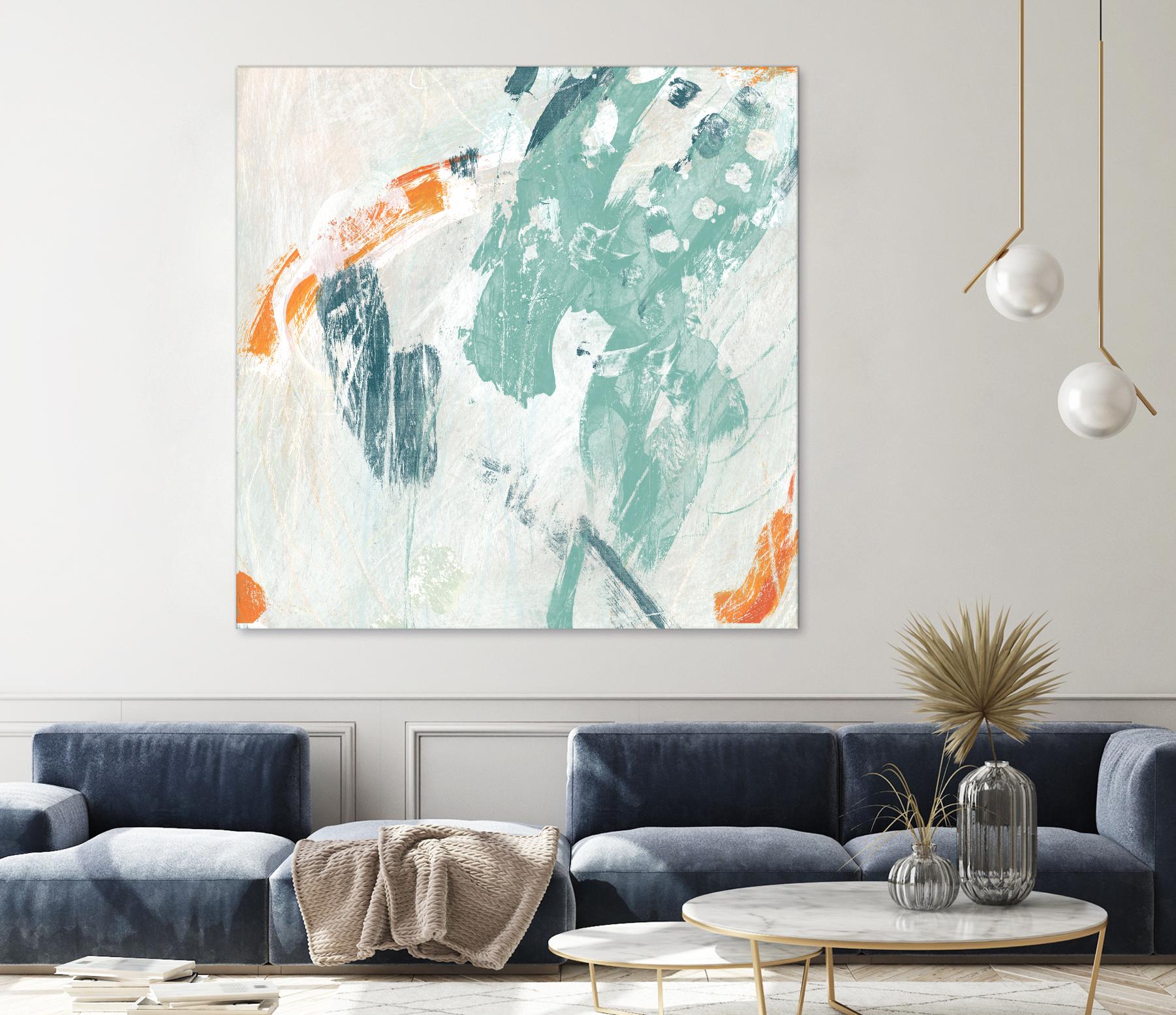 Current Synergy I by June Erica Vess on GIANT ART - green abstract