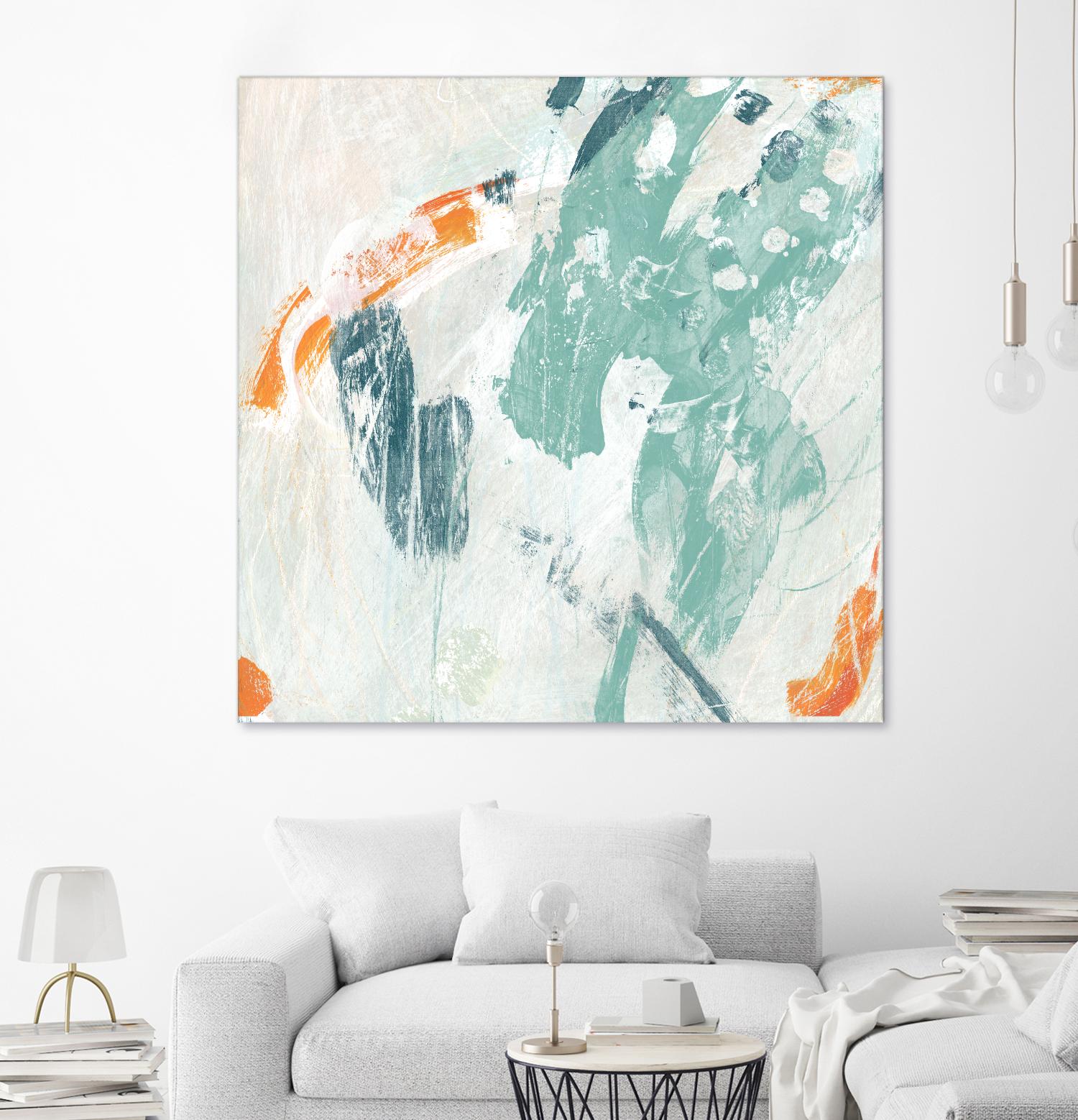 Current Synergy I by June Erica Vess on GIANT ART - green abstract