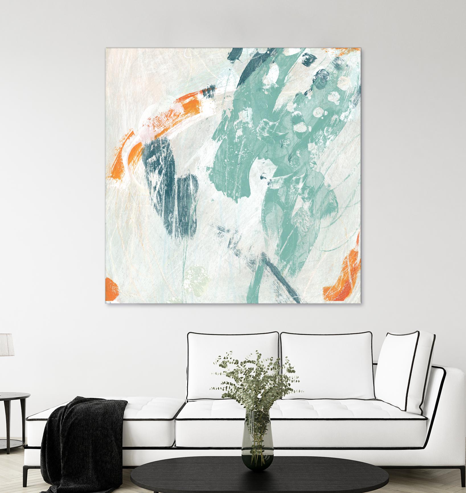 Current Synergy I by June Erica Vess on GIANT ART - green abstract