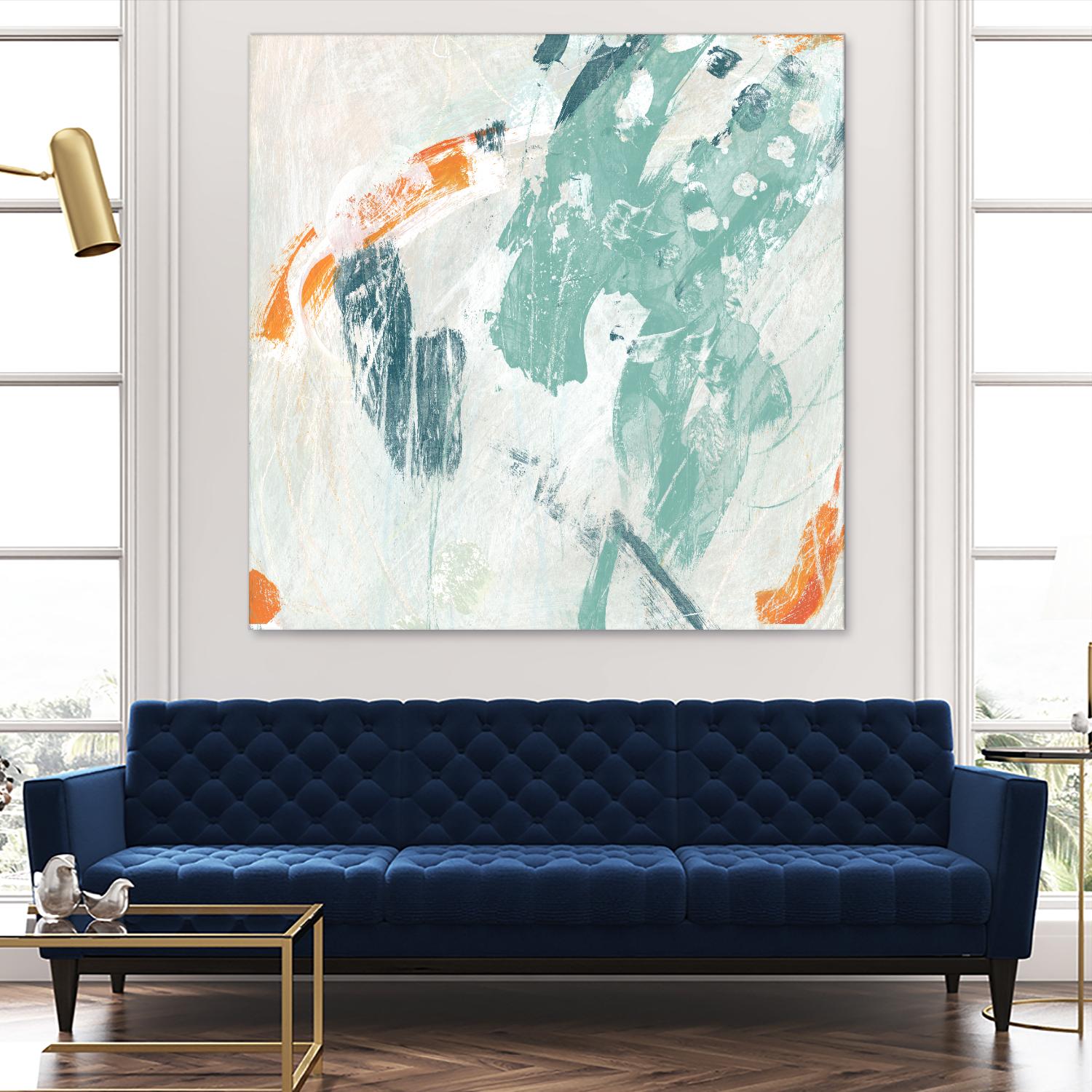 Current Synergy I by June Erica Vess on GIANT ART - green abstract