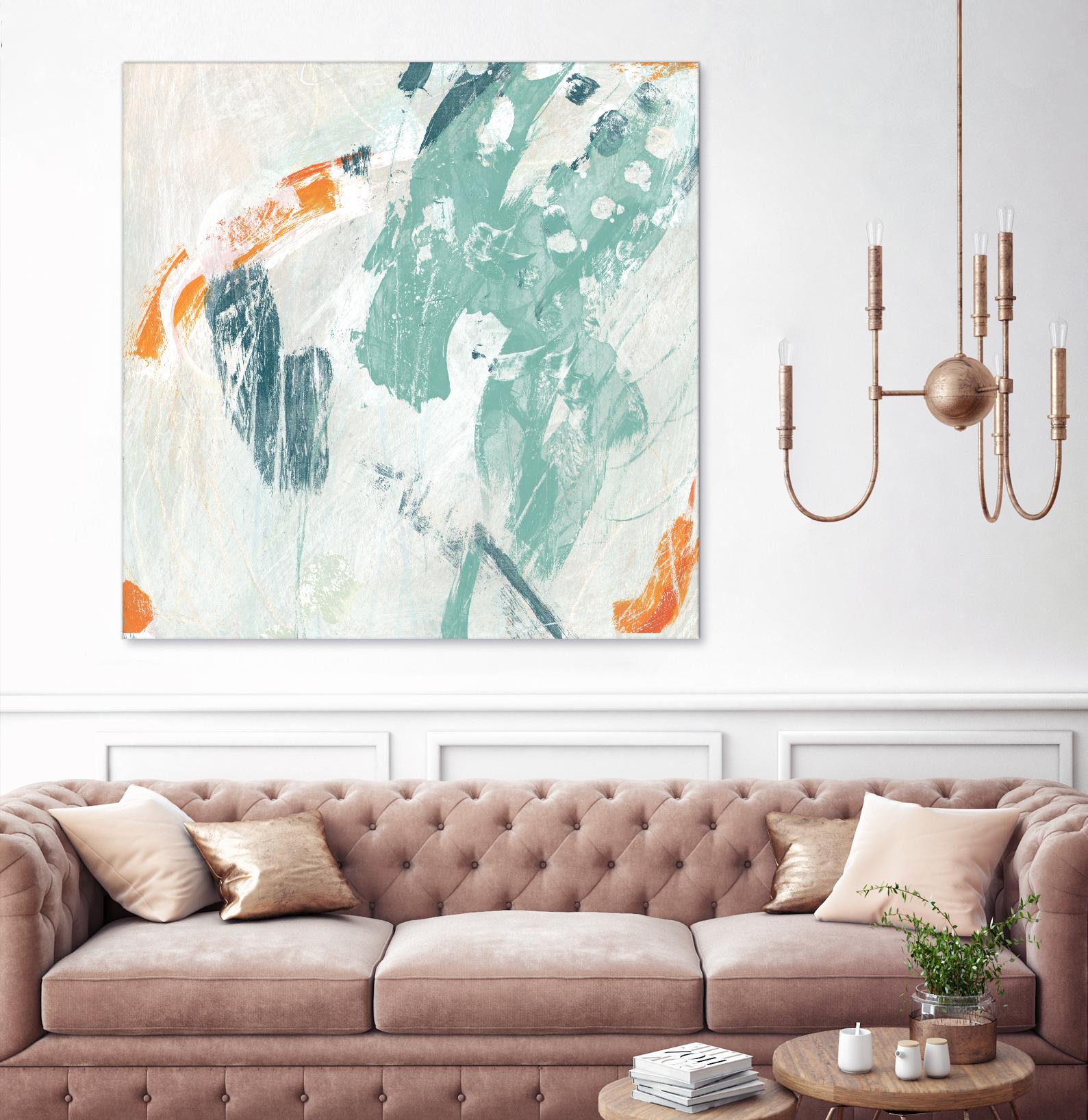 Current Synergy I by June Erica Vess on GIANT ART - green abstract