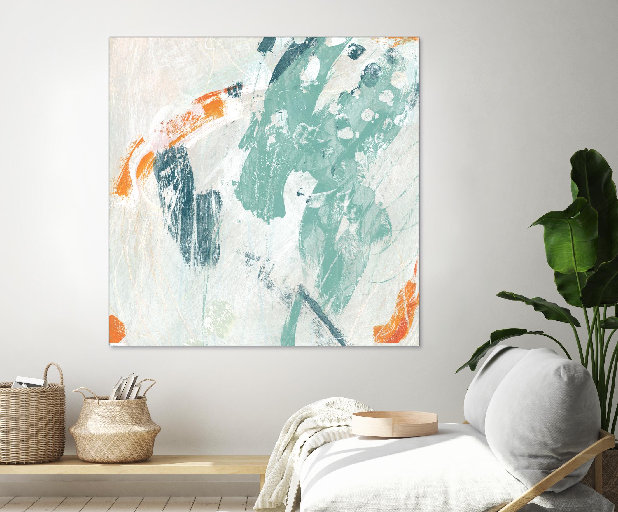 Current Synergy I by June Erica Vess on GIANT ART - green abstract