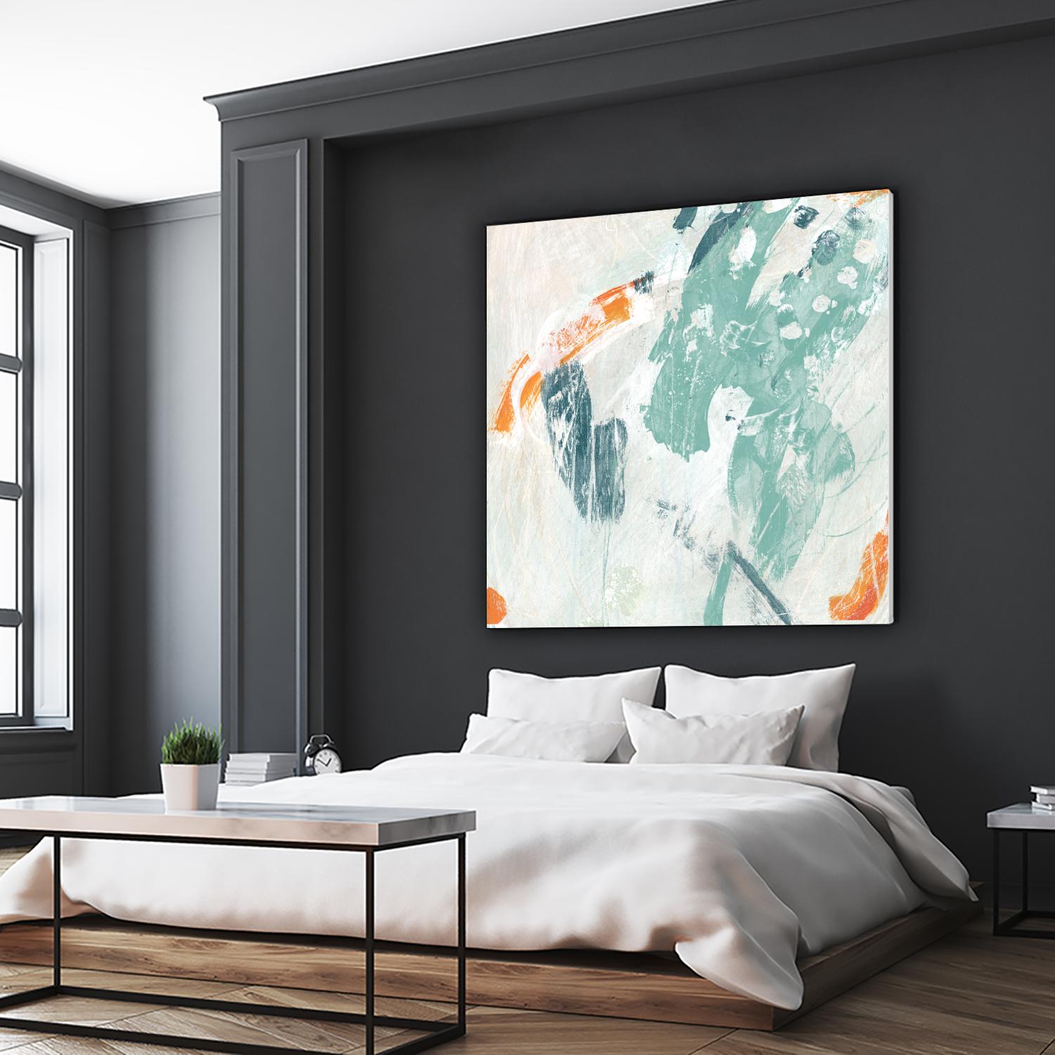 Current Synergy I by June Erica Vess on GIANT ART - green abstract