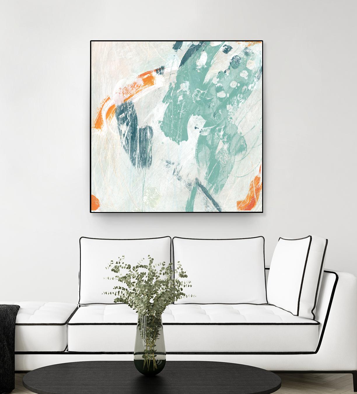 Current Synergy I by June Erica Vess on GIANT ART - green abstract