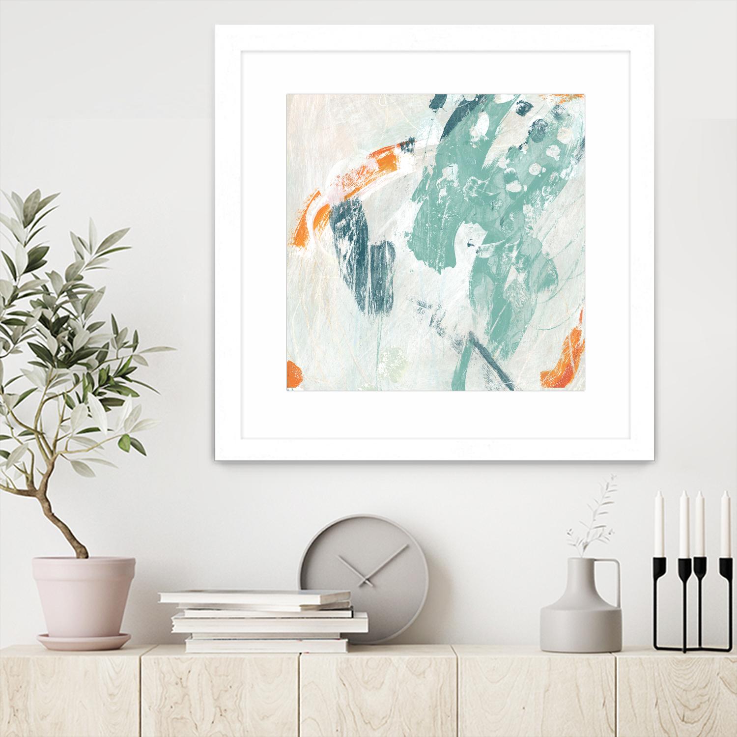 Current Synergy I by June Erica Vess on GIANT ART - green abstract