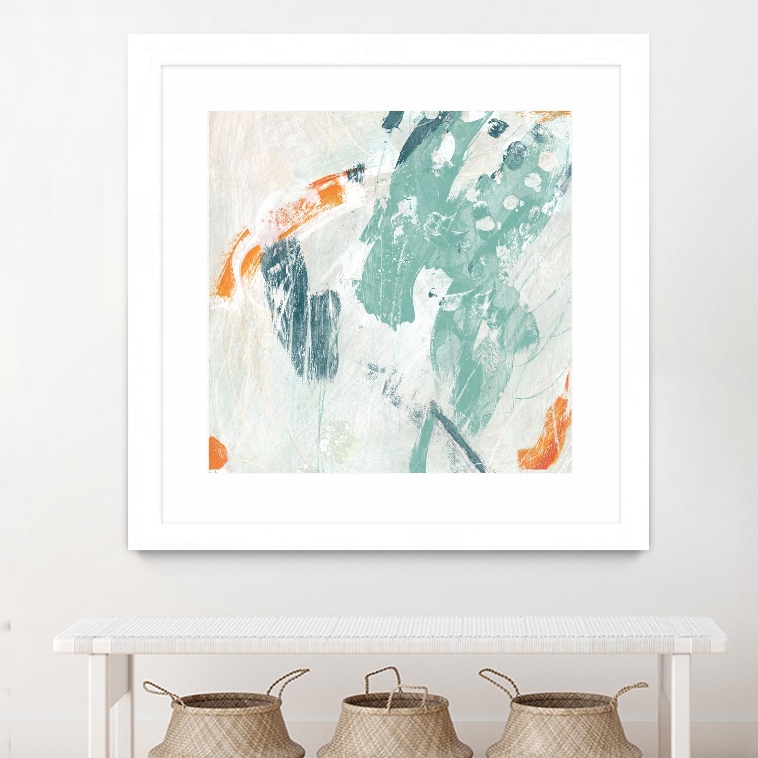 Current Synergy I by June Erica Vess on GIANT ART - green abstract