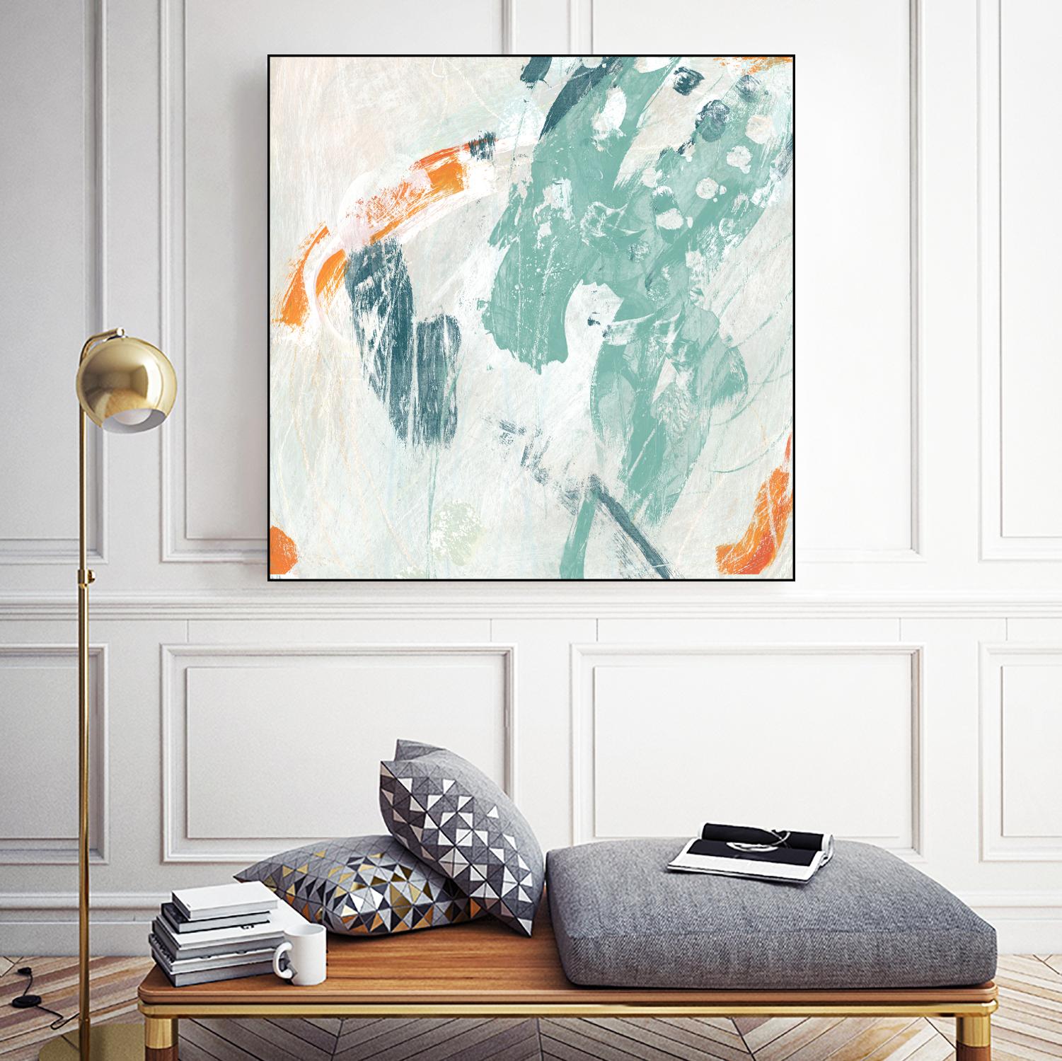 Current Synergy I by June Erica Vess on GIANT ART - green abstract