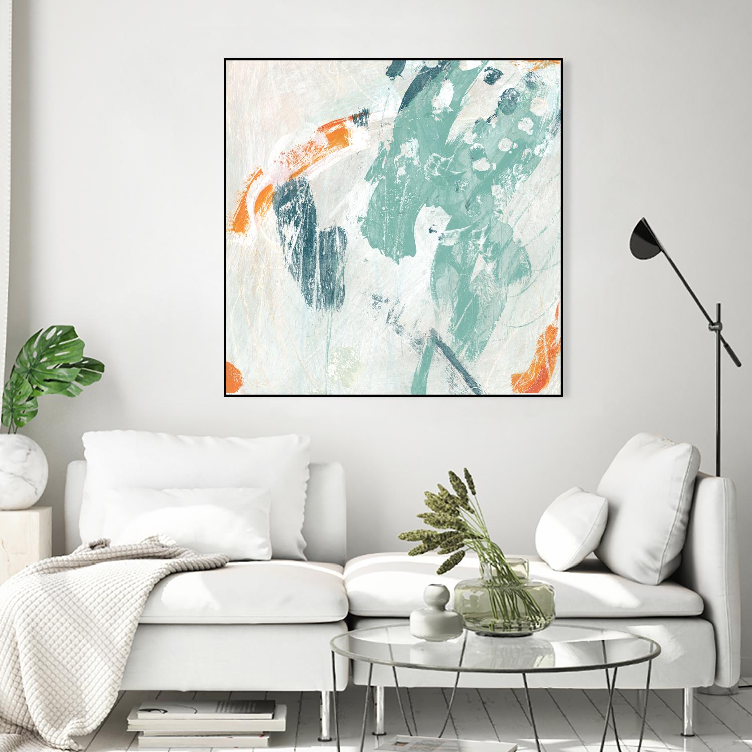 Current Synergy I by June Erica Vess on GIANT ART - green abstract