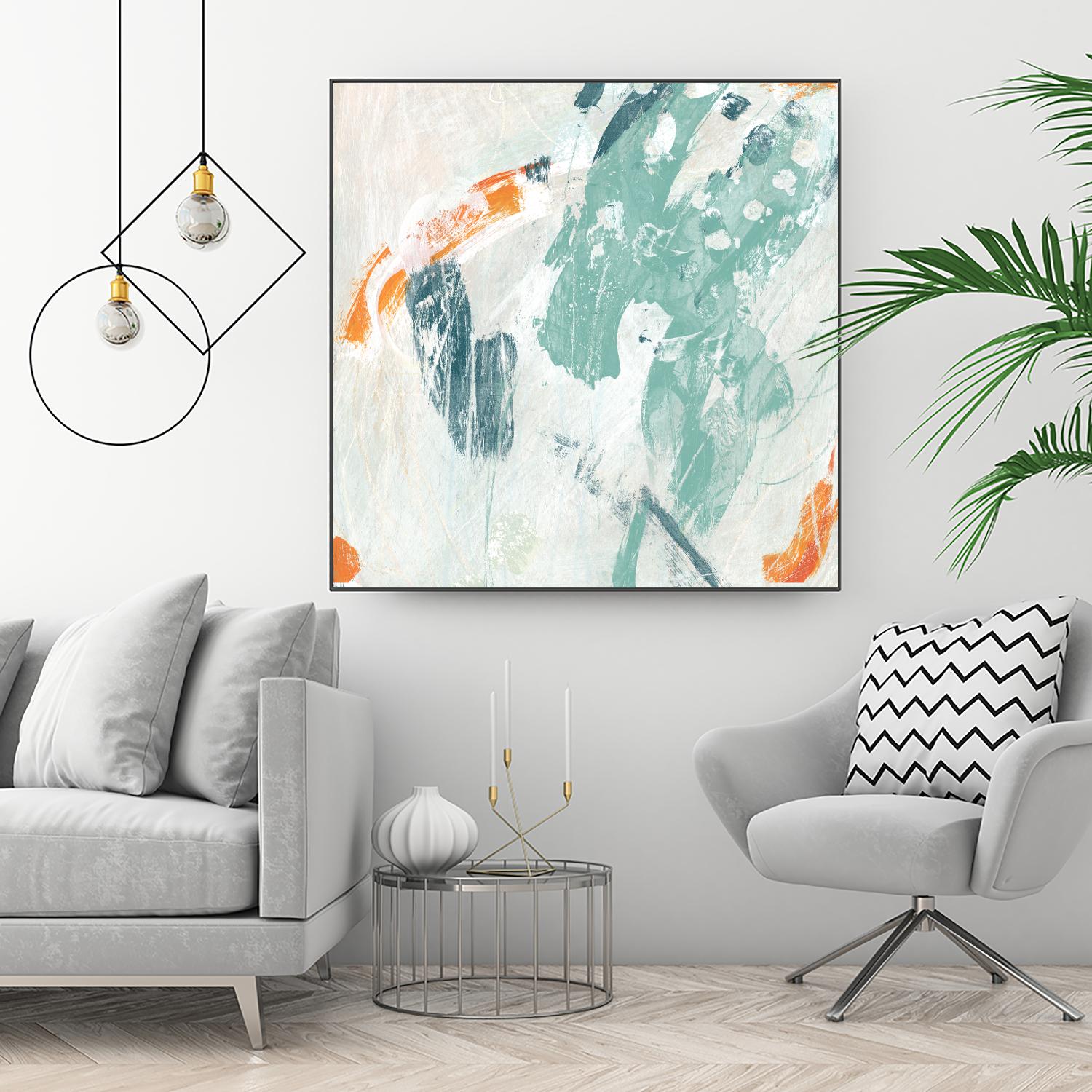 Current Synergy I by June Erica Vess on GIANT ART - green abstract