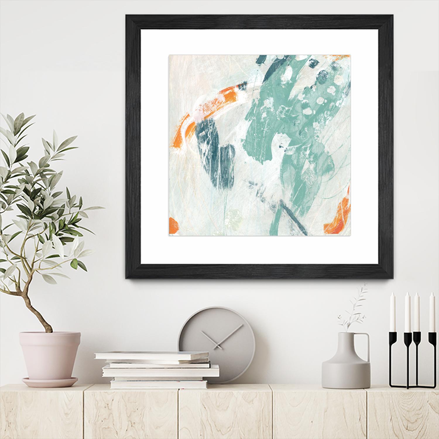 Current Synergy I by June Erica Vess on GIANT ART - green abstract