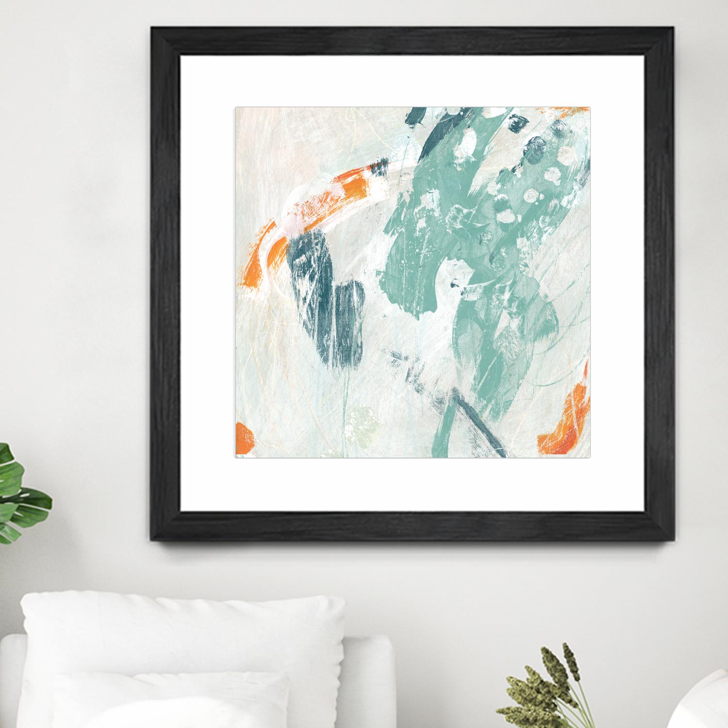 Current Synergy I by June Erica Vess on GIANT ART - green abstract