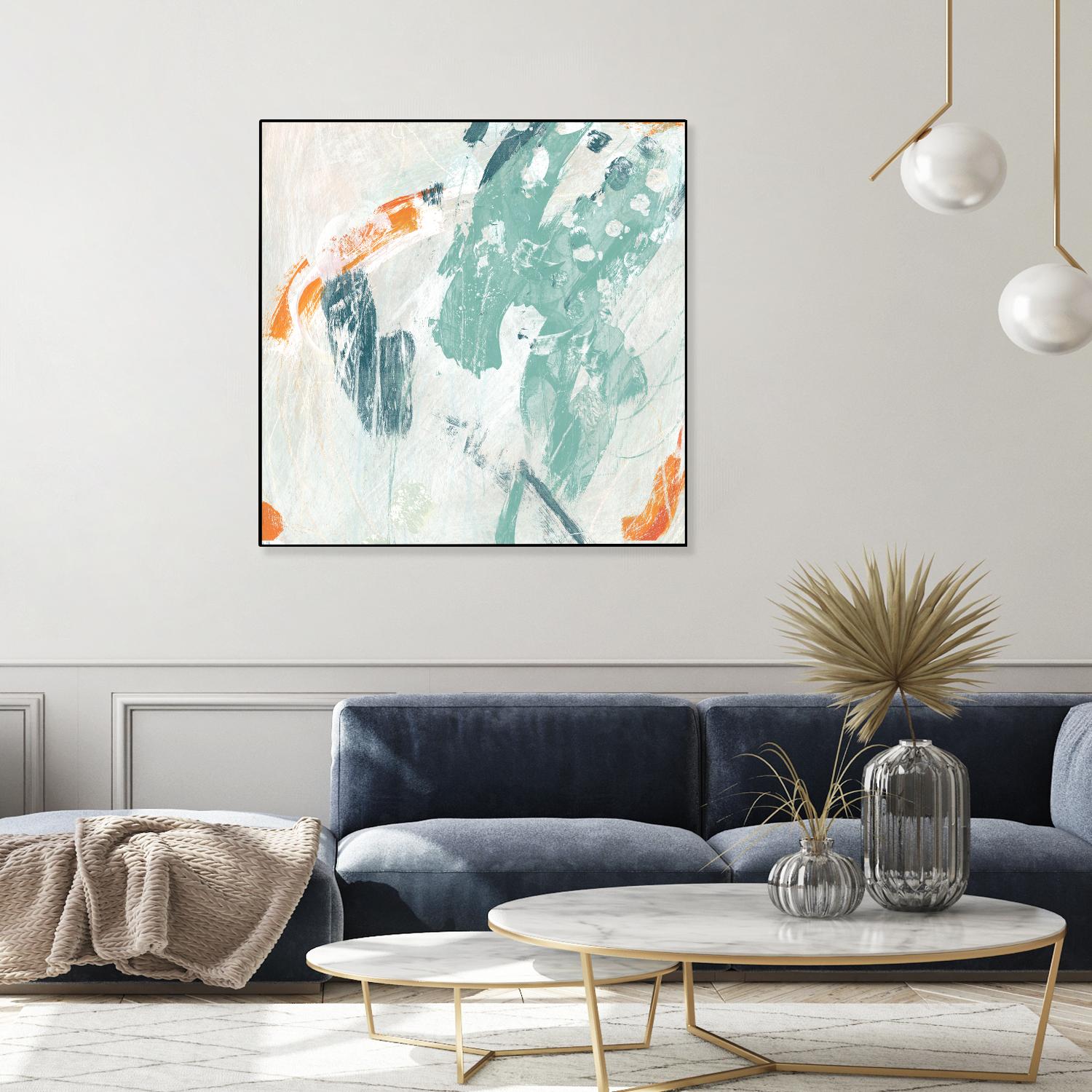 Current Synergy I by June Erica Vess on GIANT ART - green abstract