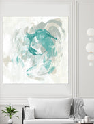 Teal Fog I by June Erica Vess on GIANT ART - green abstract