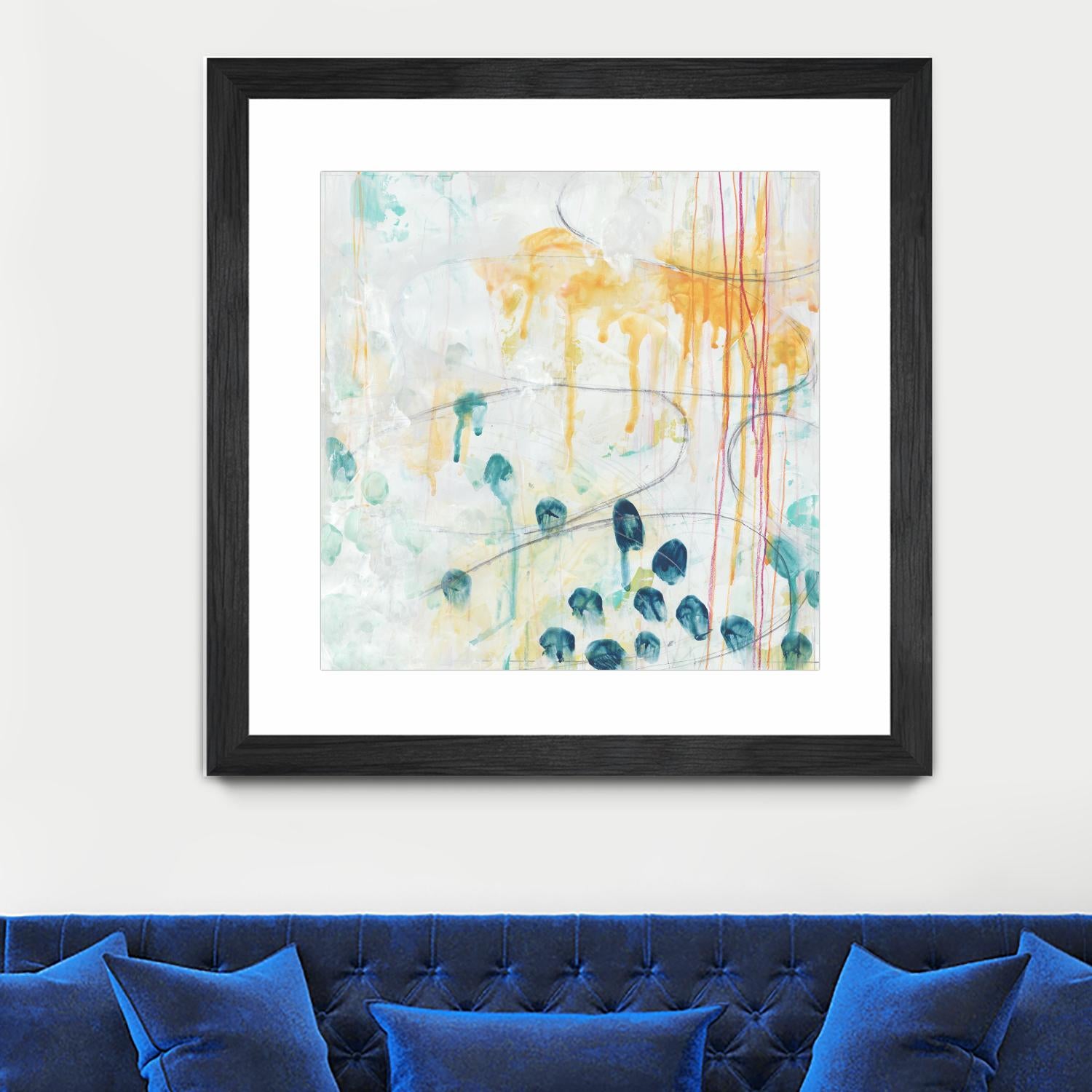 Momentum II by June Erica Vess on GIANT ART - blue abstract