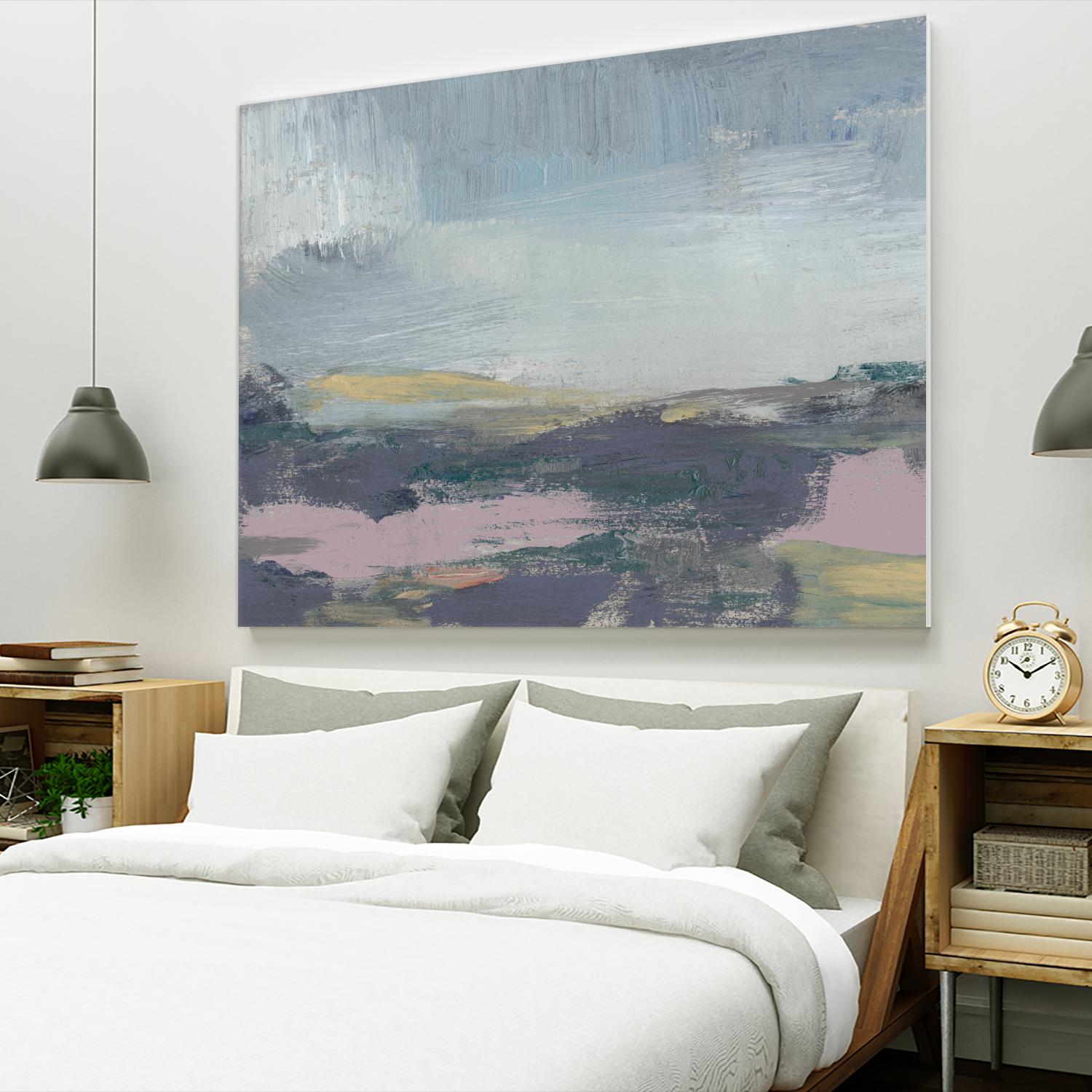 Pretty Horizon I by Jennifer Goldberger on GIANT ART - pink sea scene