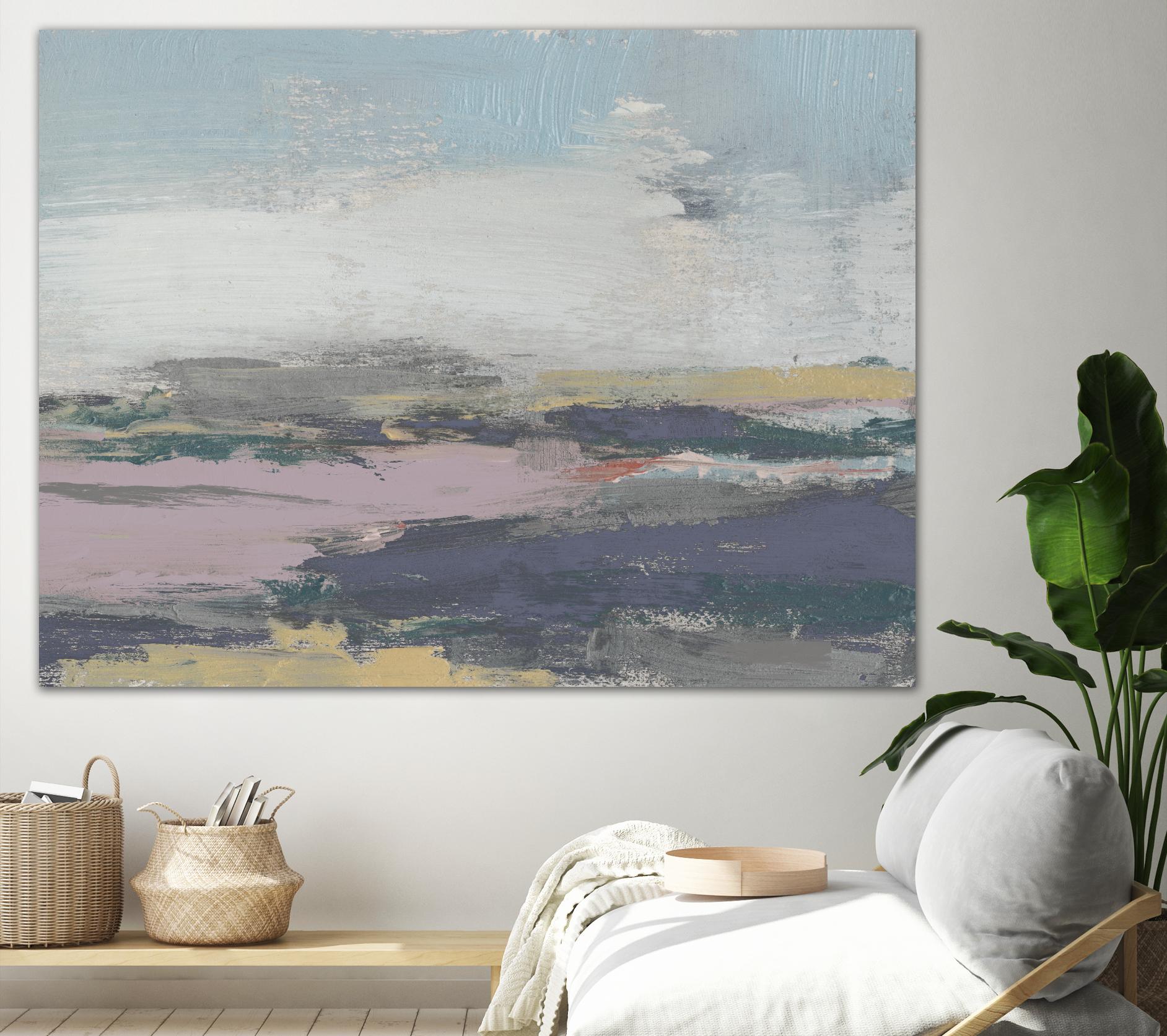 Pretty Horizon II by Jennifer Goldberger on GIANT ART - pink sea scene
