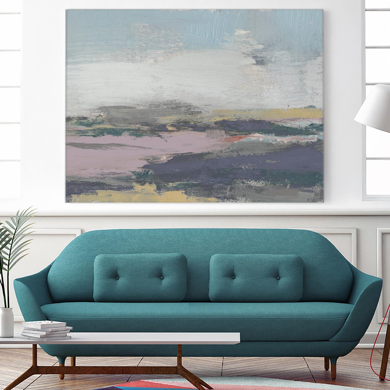 Pretty Horizon II by Jennifer Goldberger on GIANT ART - pink sea scene