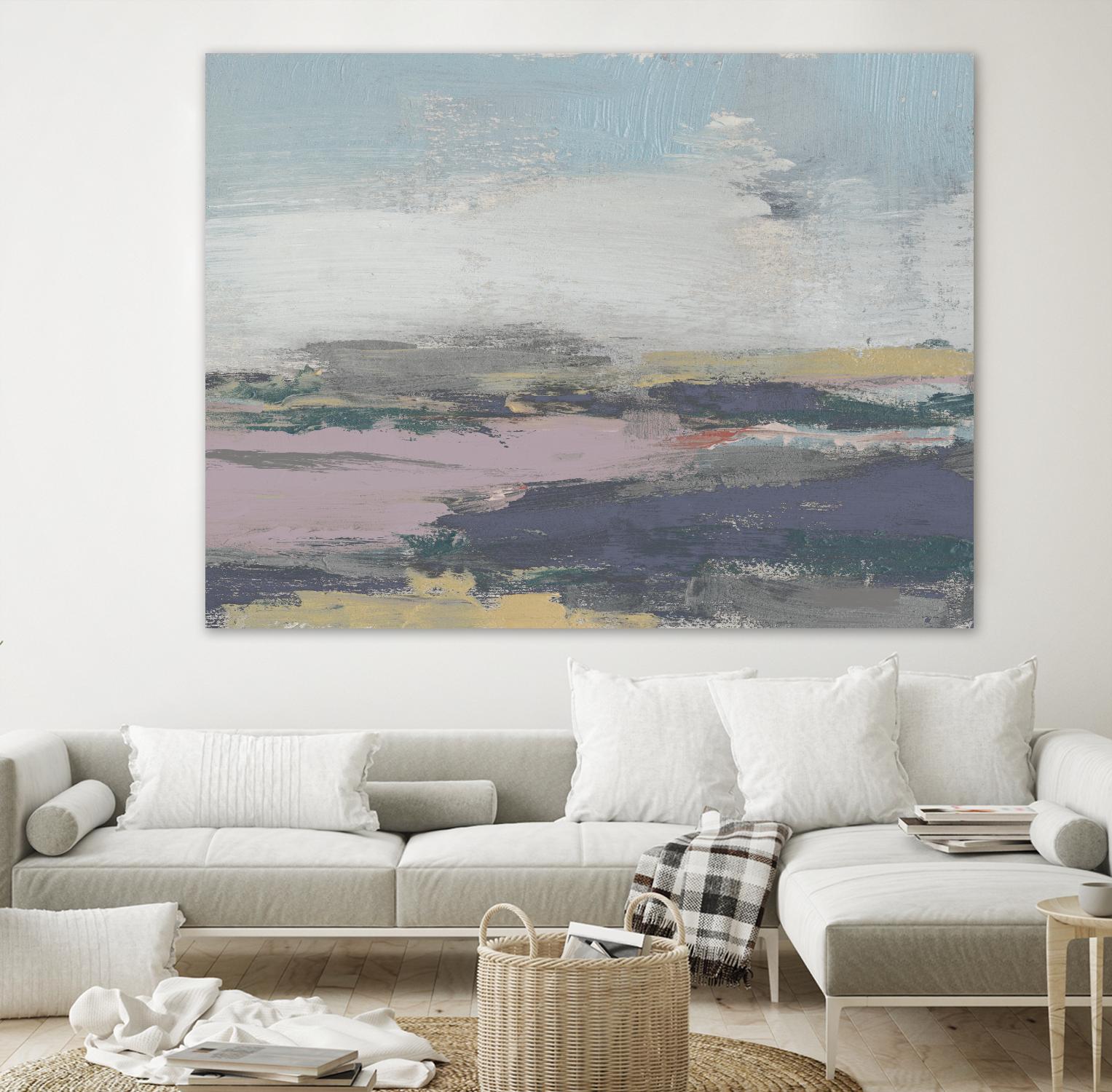 Pretty Horizon II by Jennifer Goldberger on GIANT ART - pink sea scene